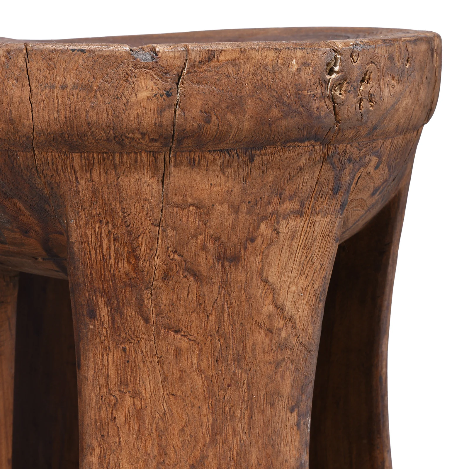 Old Wood Stool From Himchal - Ca 1900 - Image 3