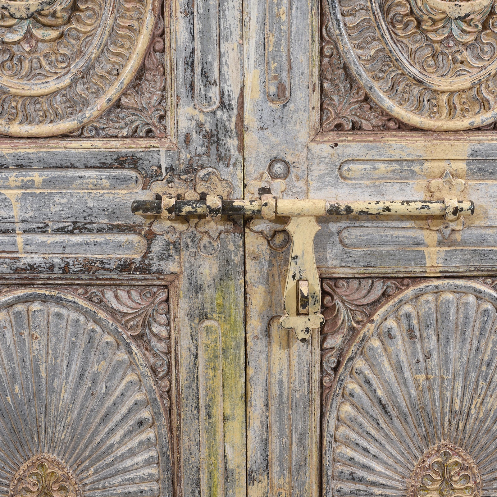 Old Painted Indian Doors From Gujarat - 19thC - Image 9