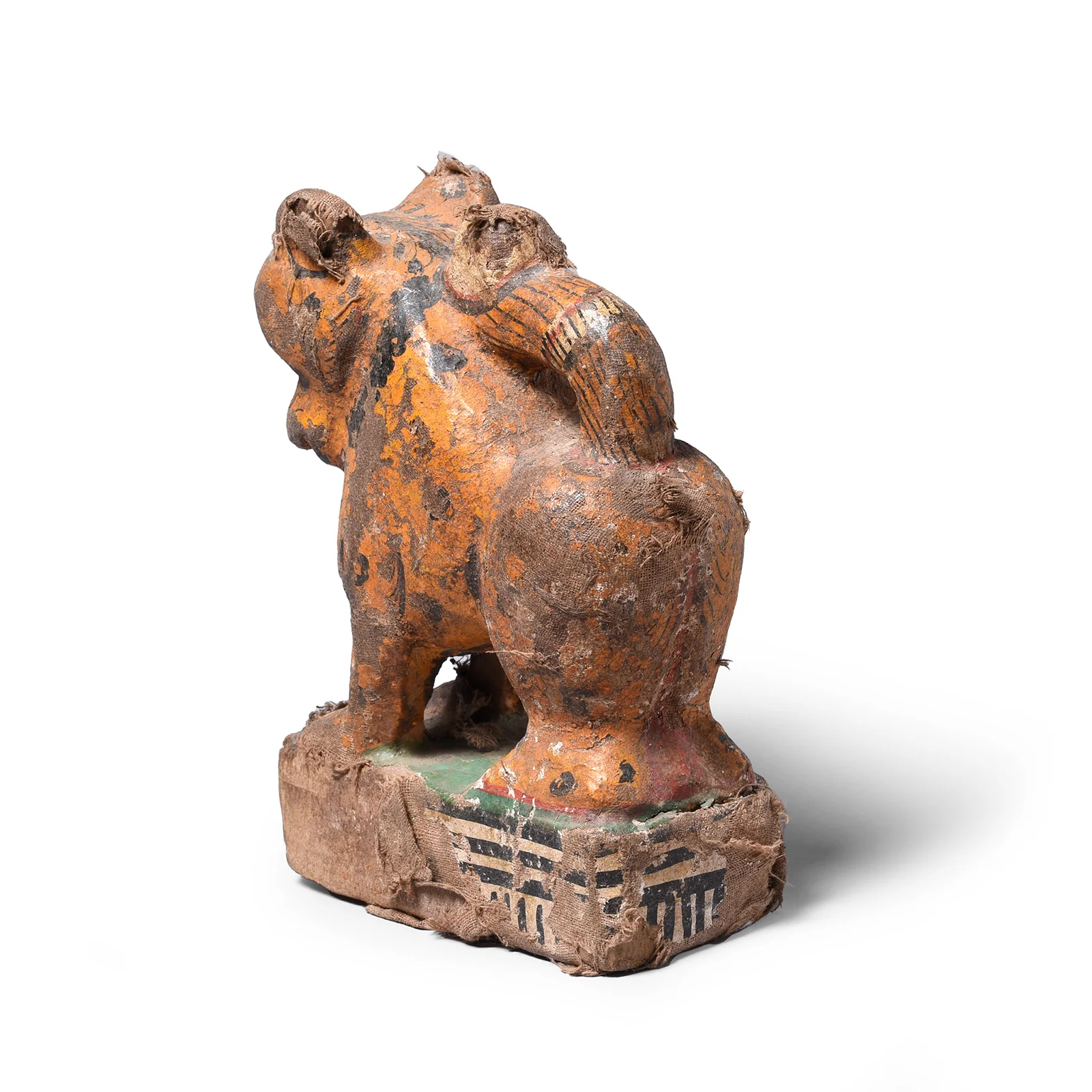 Old Painted Leopard From Orissa - Ca 1920 - Image 3