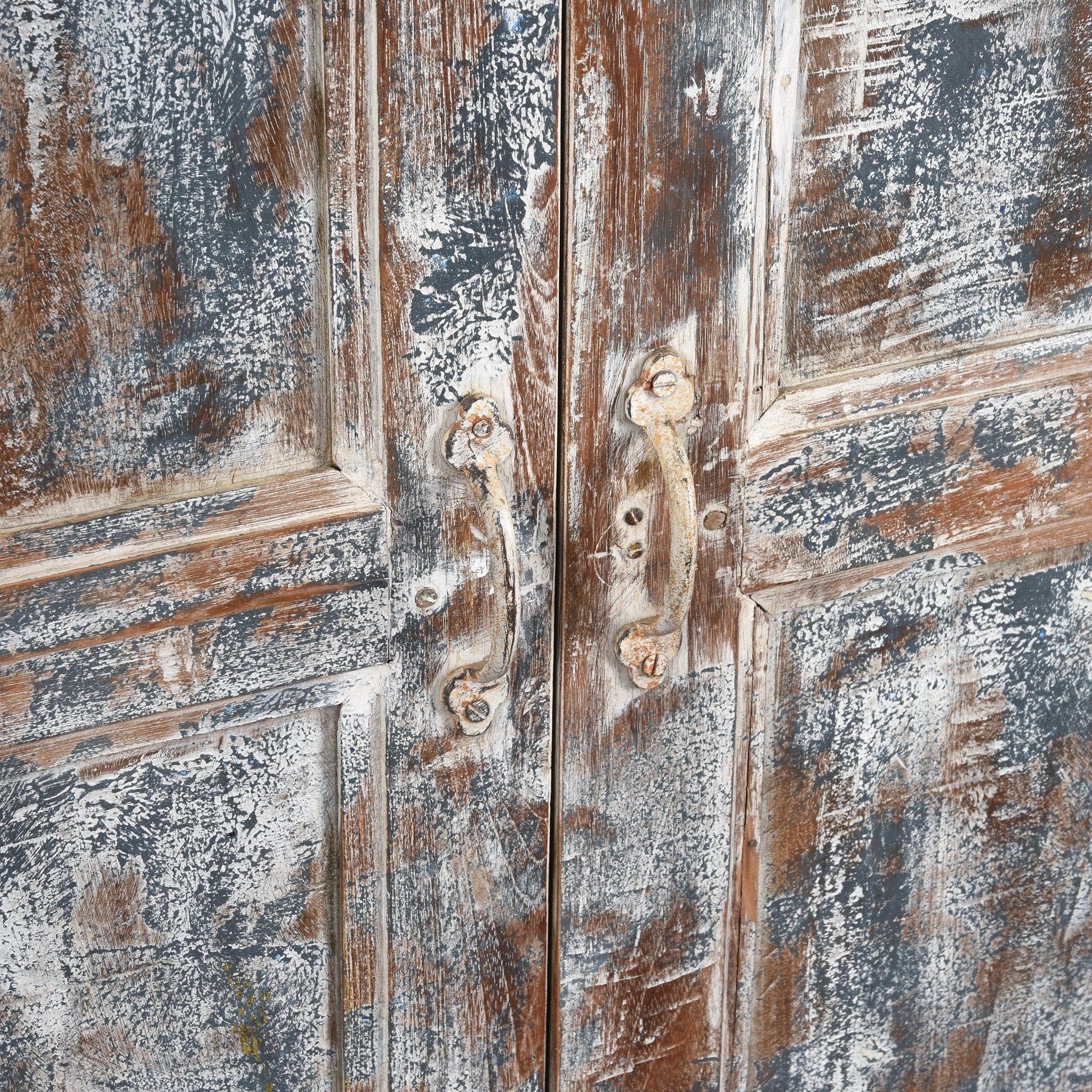 Old Painted Teak Cabinet - Ca 1920 - Image 5