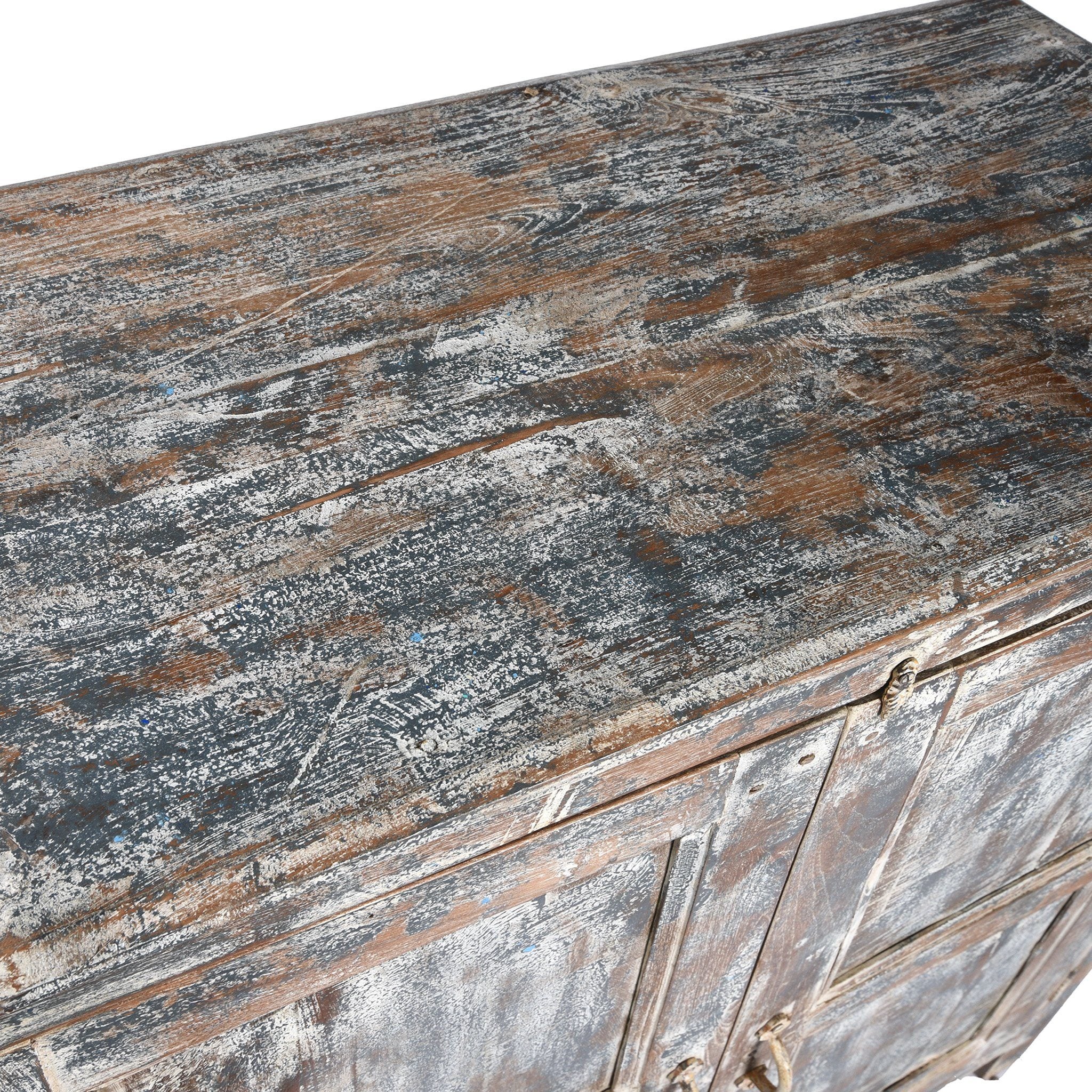 Old Painted Teak Cabinet - Ca 1920 - Image 7