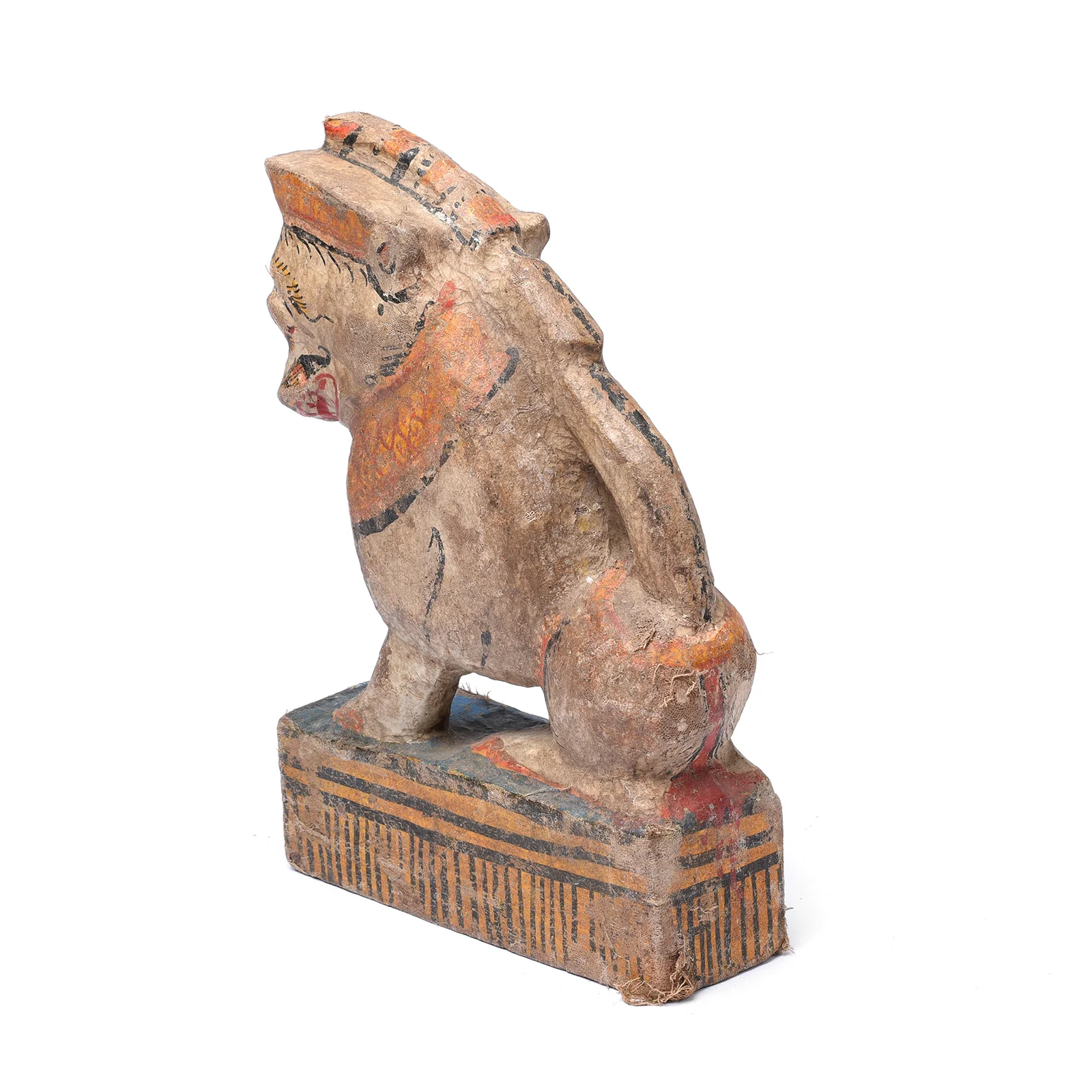 Old Painted Yali Lion From Orissa - Ca 1920 - Image 4