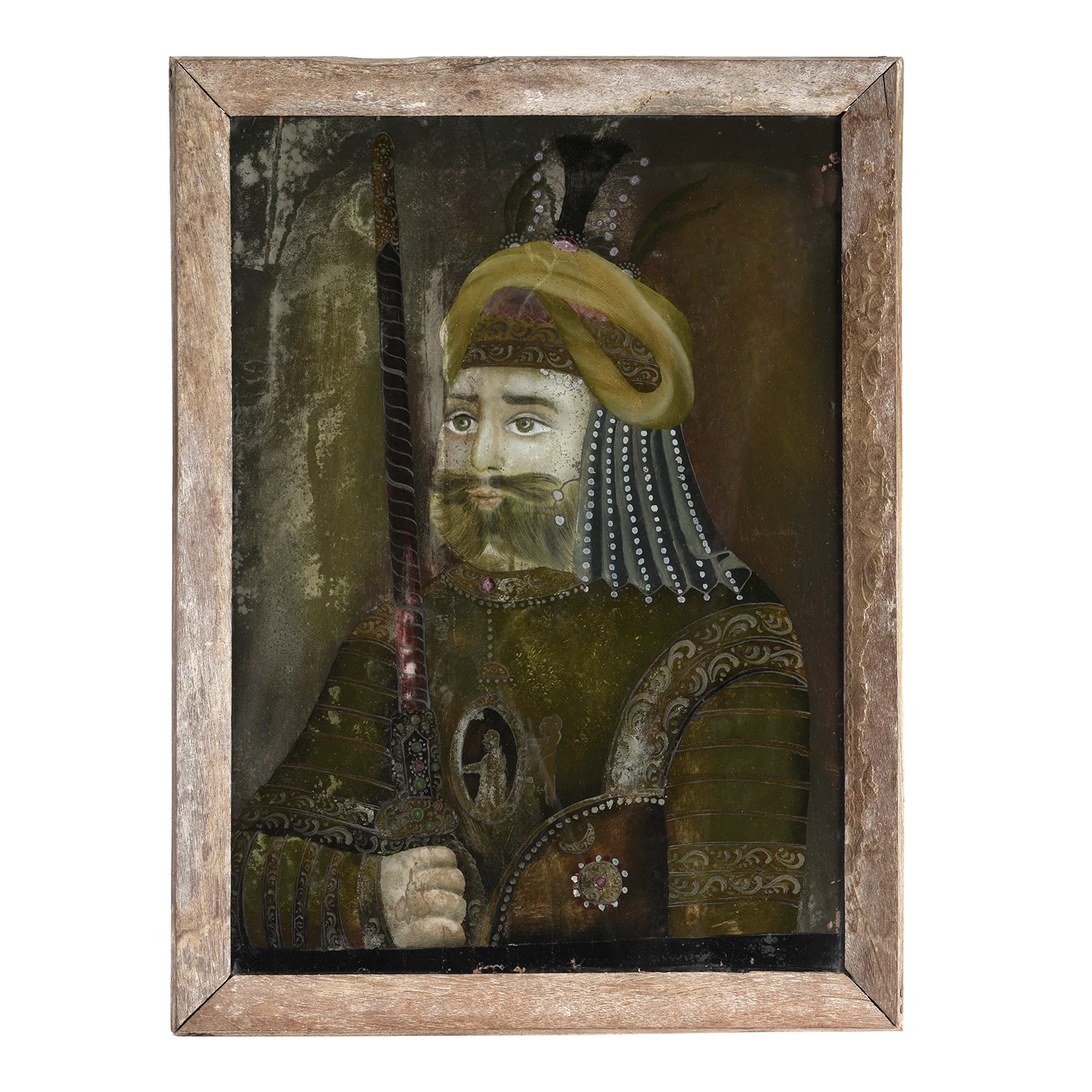 Reverse Glass Painting of a Sikh Nobleman – Late 19th Century - Image 3