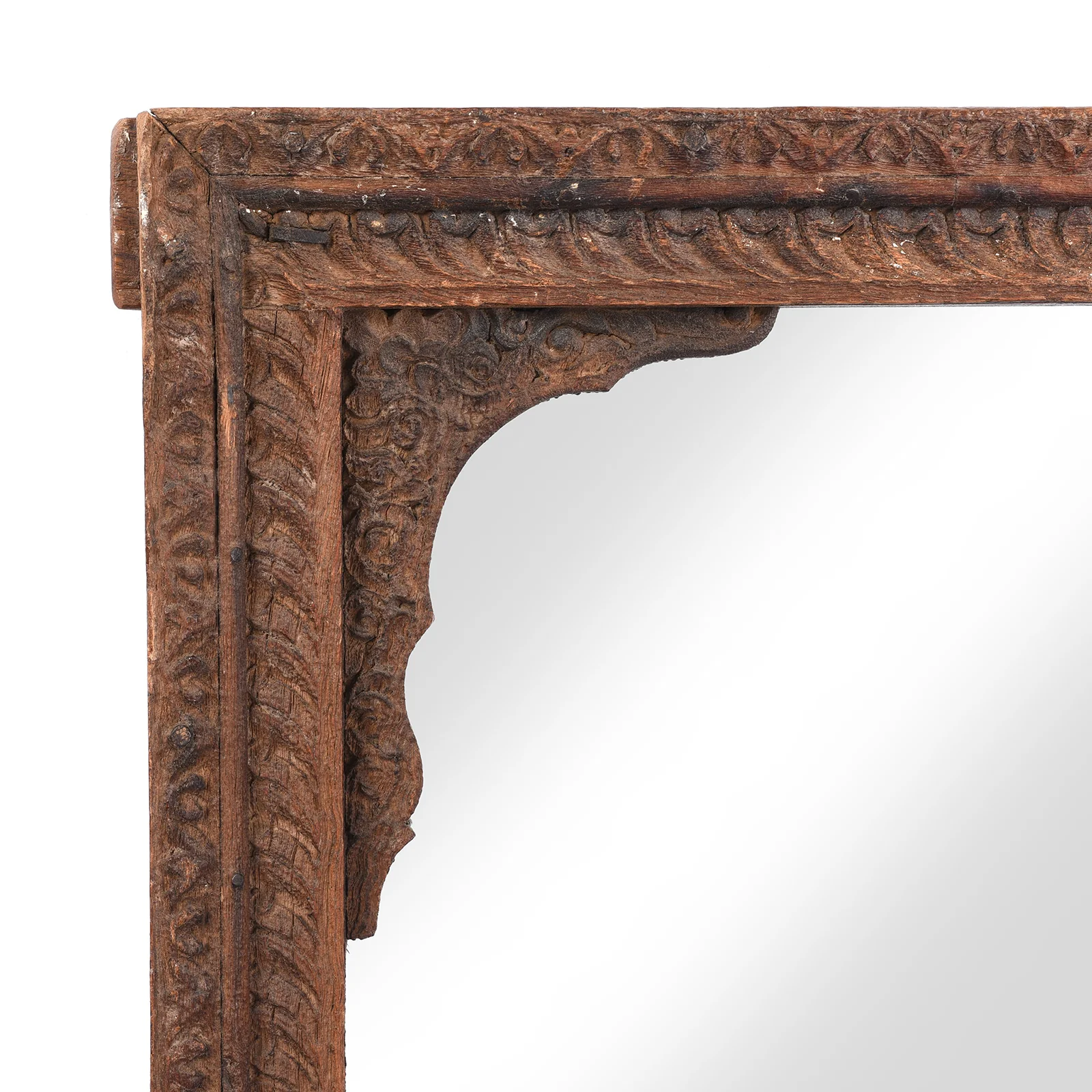Old Indian Window Mirror From Shekhawati - 19thC (50 x 80cm) - Image 2