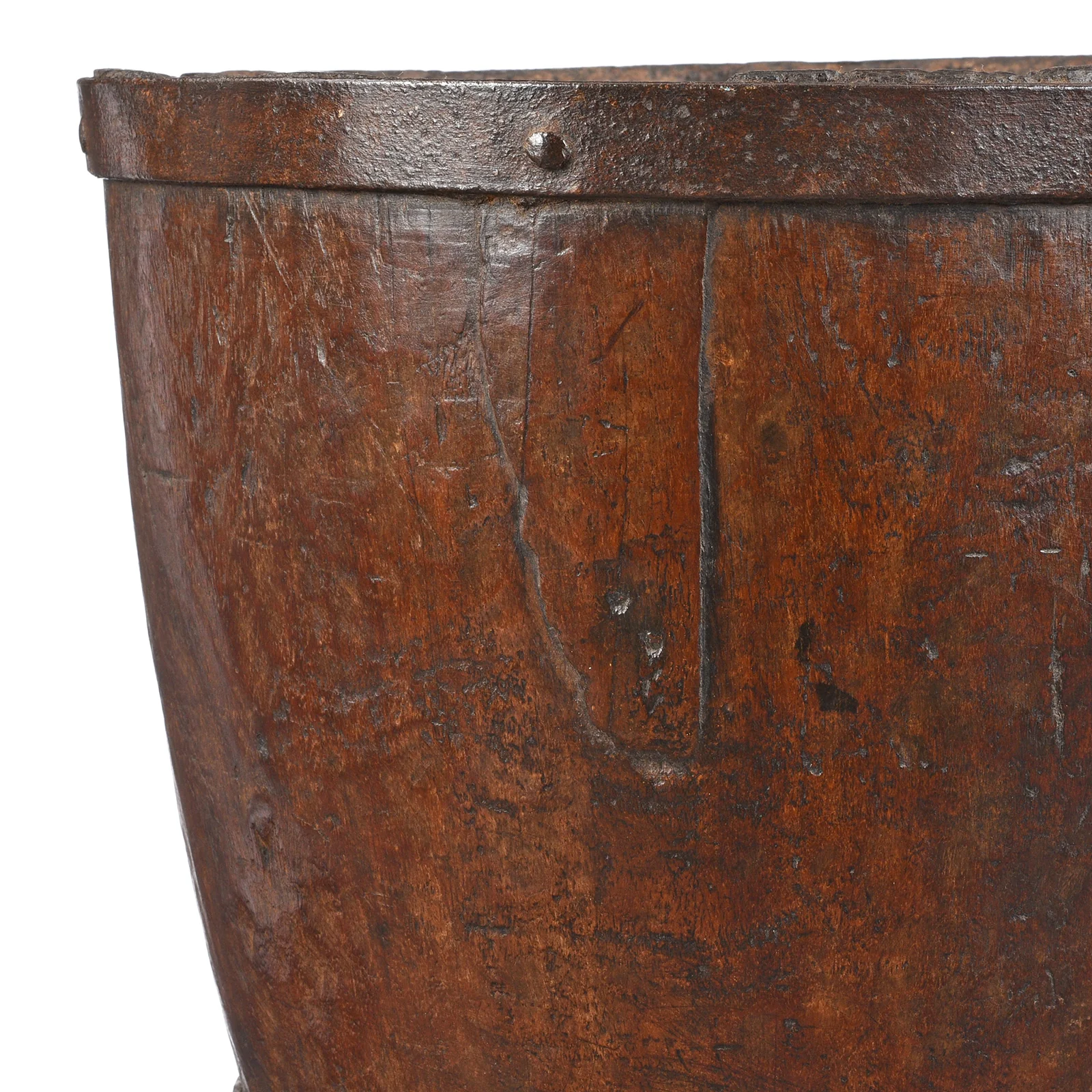 Old Teak Mortar From Rajasthan - 19th Century - Image 2