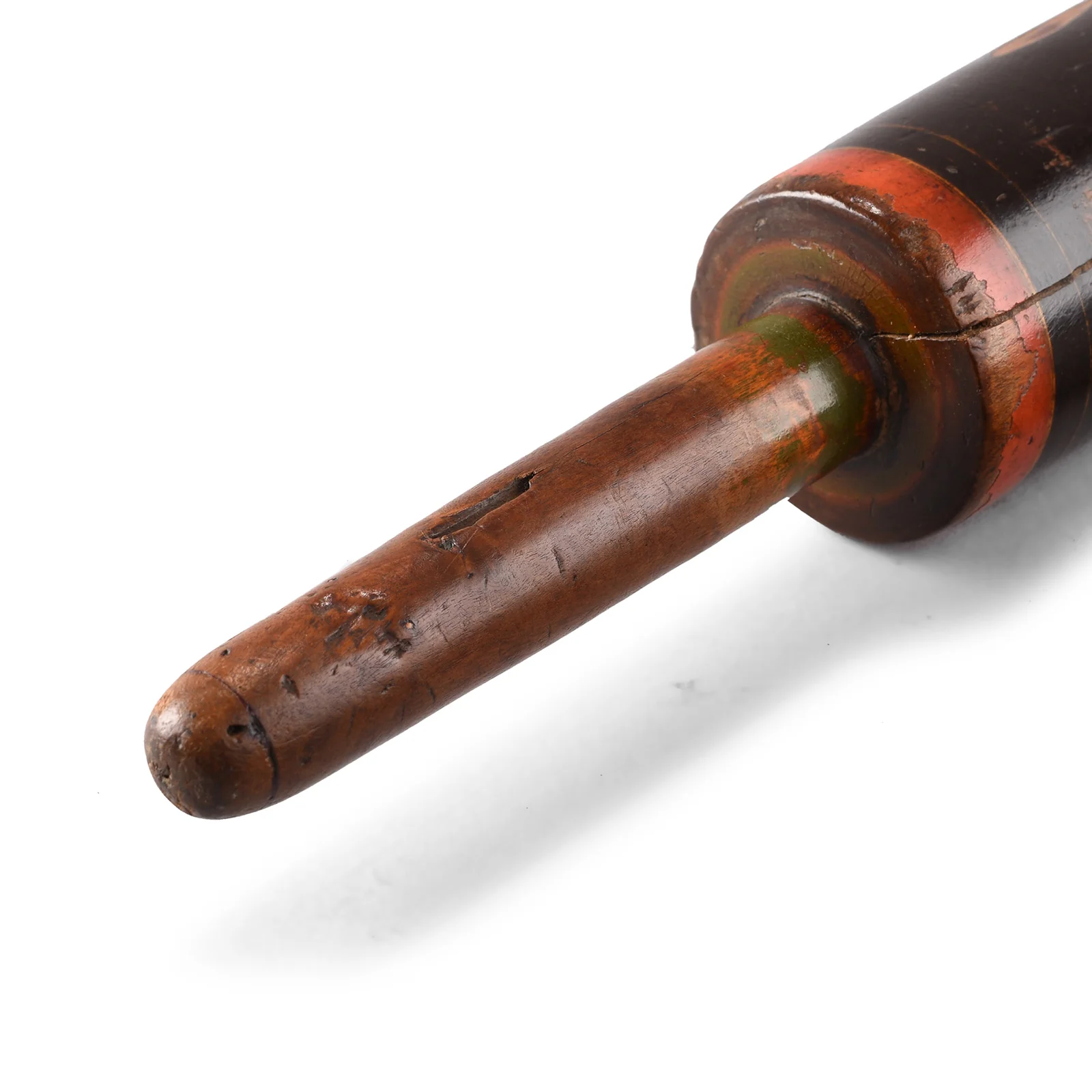 Vintage Lacquer Chapati Rolling Pin - Ca 1920 - Image 3