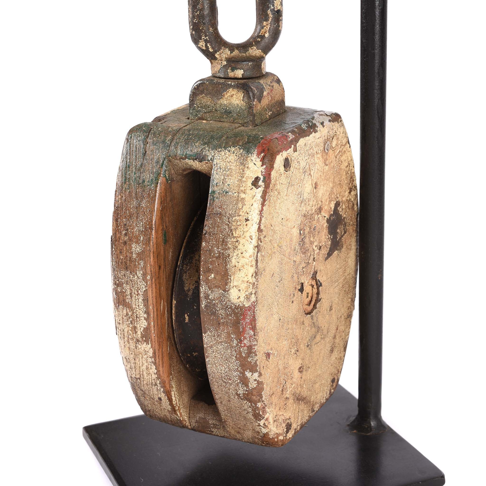Old Teak Ships Pulley From Gujarat - Circa 1910 - Image 2