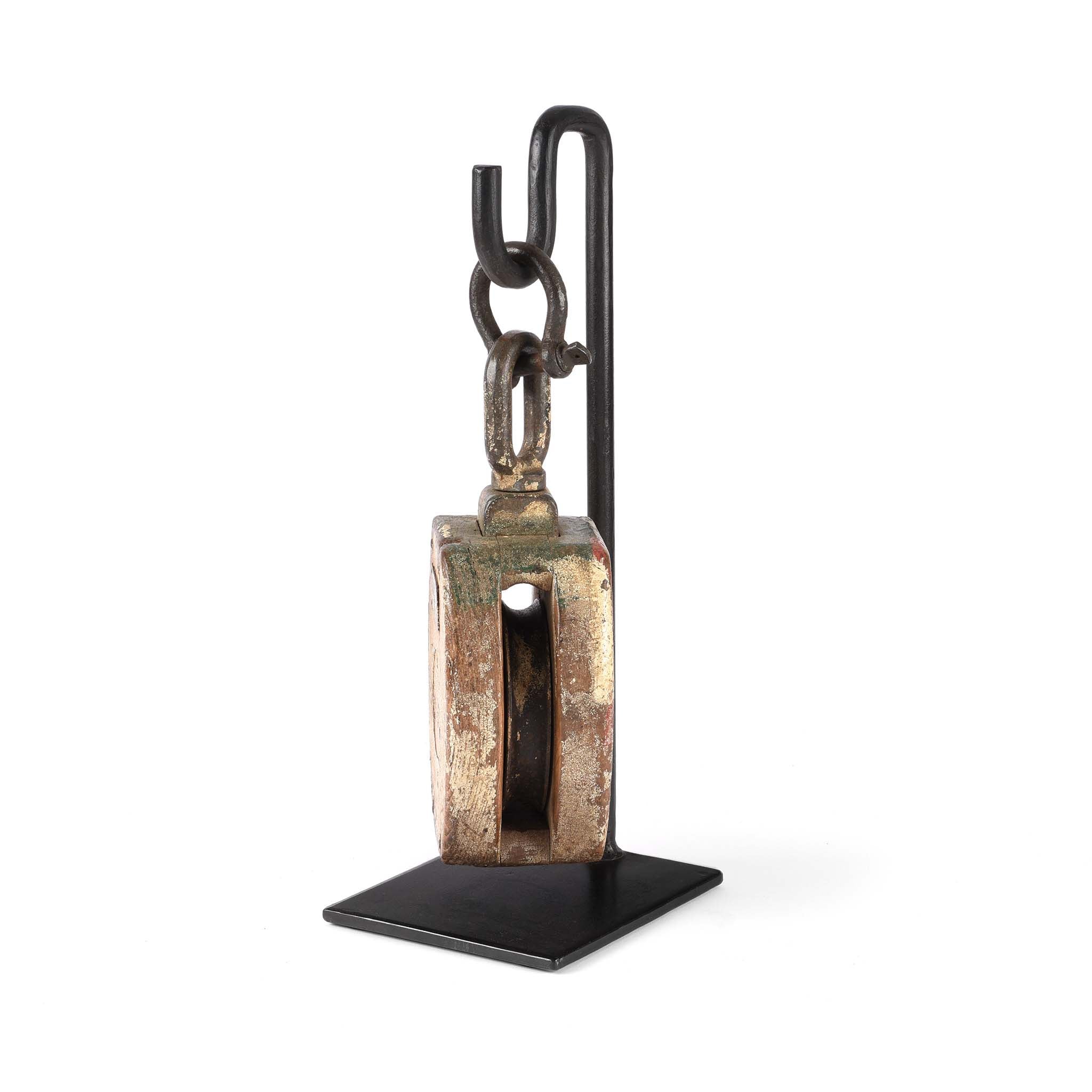 Old Teak Ships Pulley From Gujarat - Circa 1910 - Image 4
