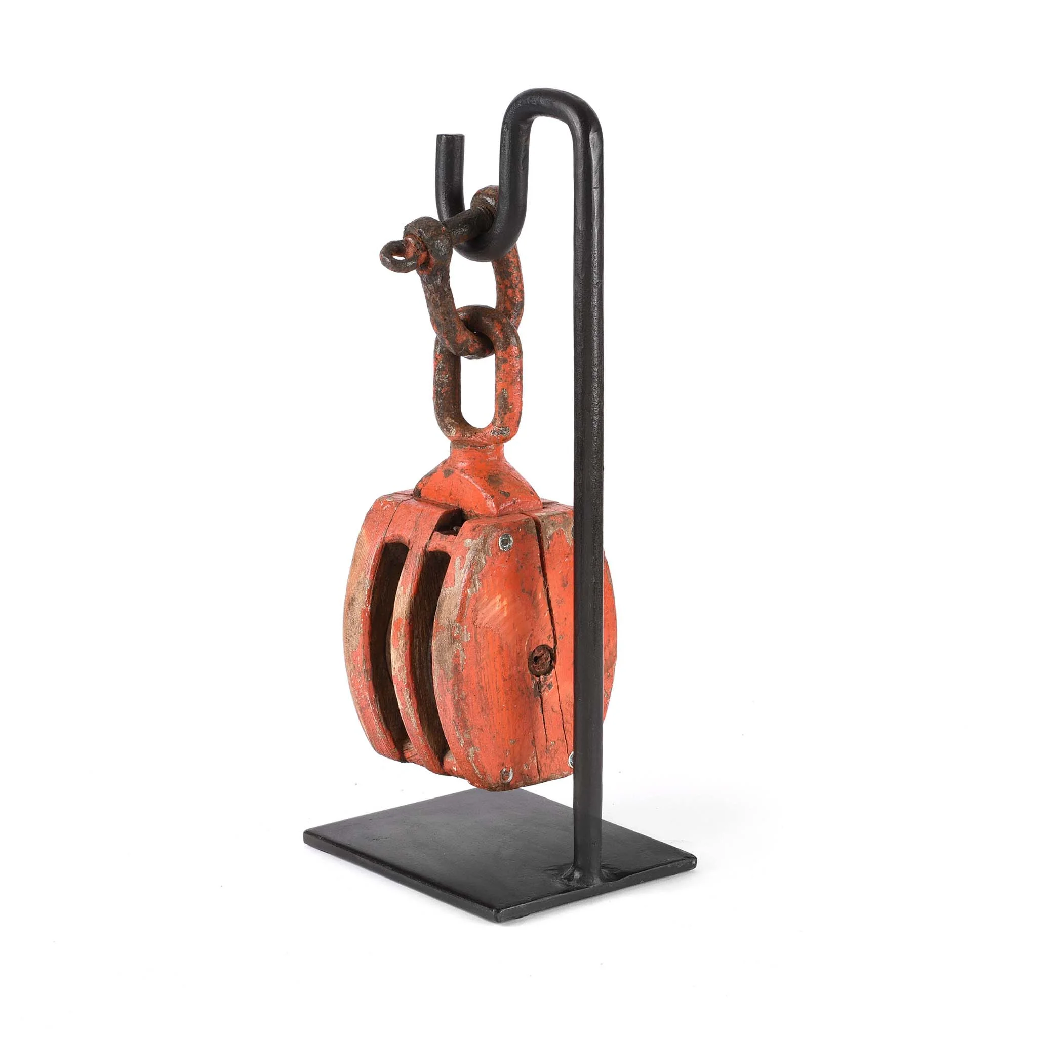 Old Teak Ships Pulley From Gujarat - Circa 1910 - Image 4
