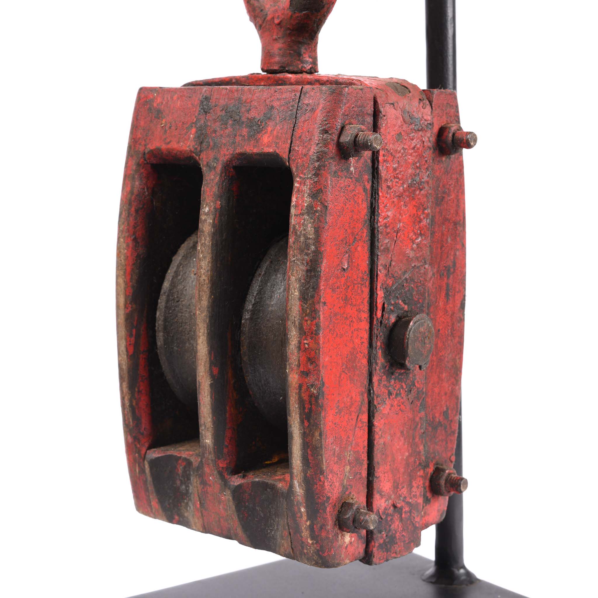 Old Teak Ships Pulley From Gujarat - Circa 1910 - Image 4