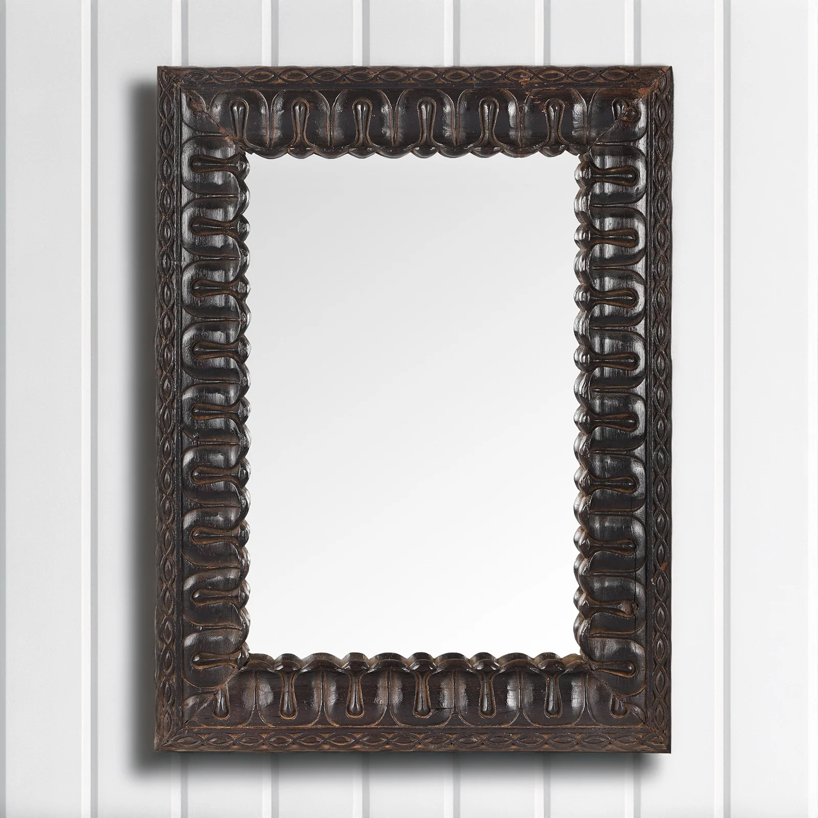 Old Indian Teak Mirror - 19th Century