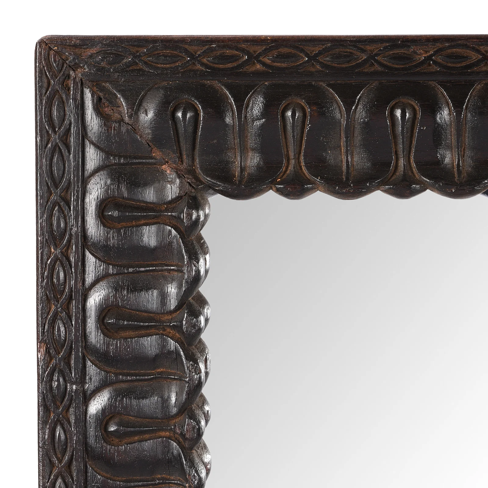 Old Indian Teak Mirror - 19th Century - Image 2