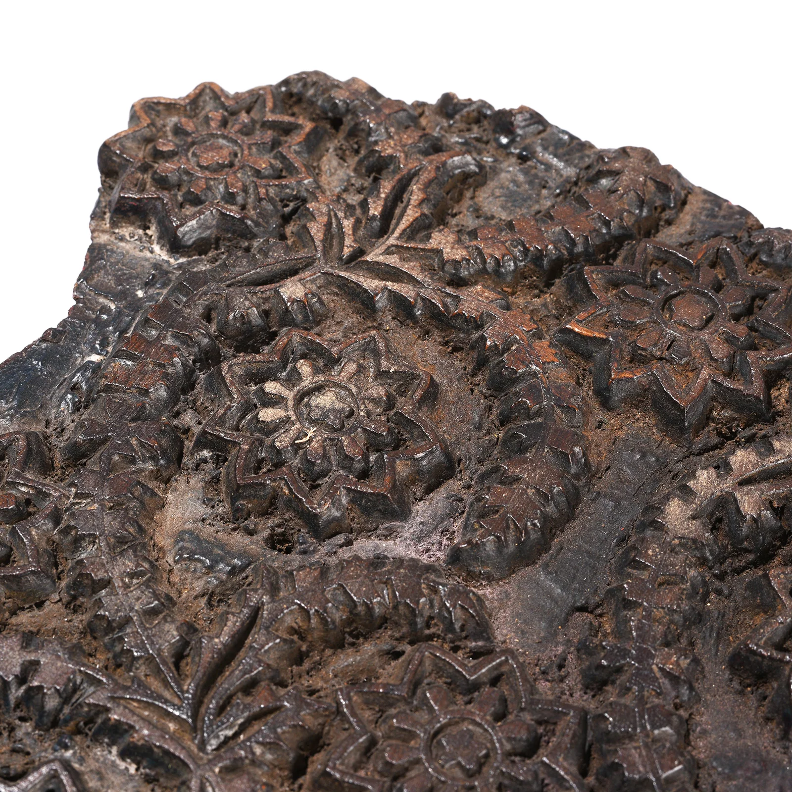Old Floral Textile Printing Block From Jaipur - Ca 1930 - Image 2