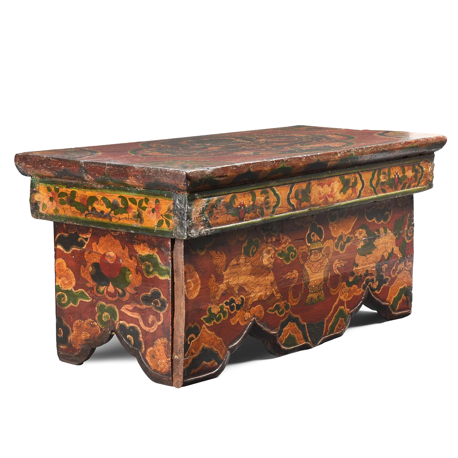 Old Tibetan Folding Choksar With Later Painting - Image 2