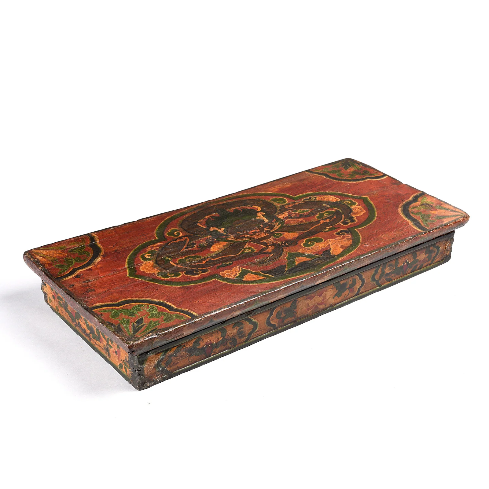 Old Tibetan Folding Choksar With Later Painting - Image 3