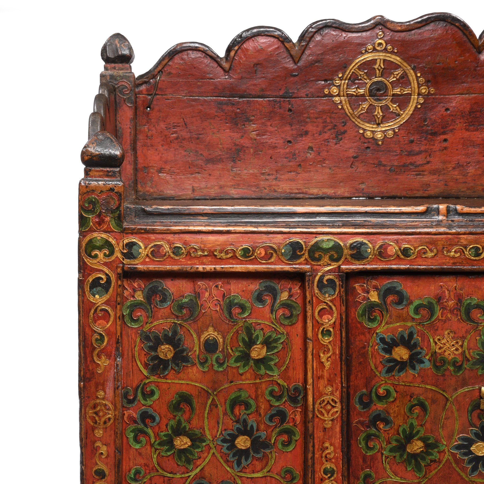 Painted Tibetan 'Pegam' Prayer Table - 18thC - Image 3
