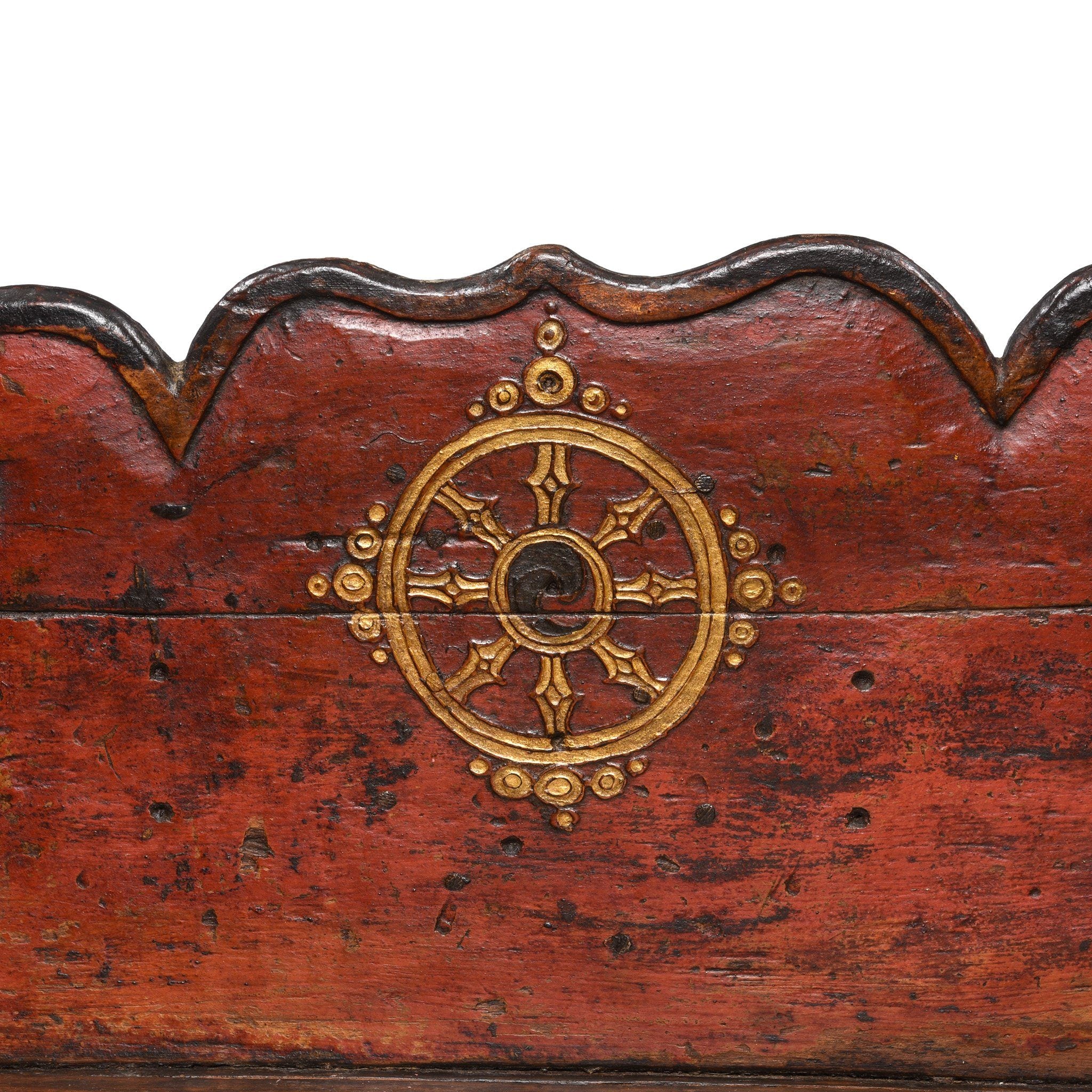 Painted Tibetan 'Pegam' Prayer Table - 18thC - Image 4