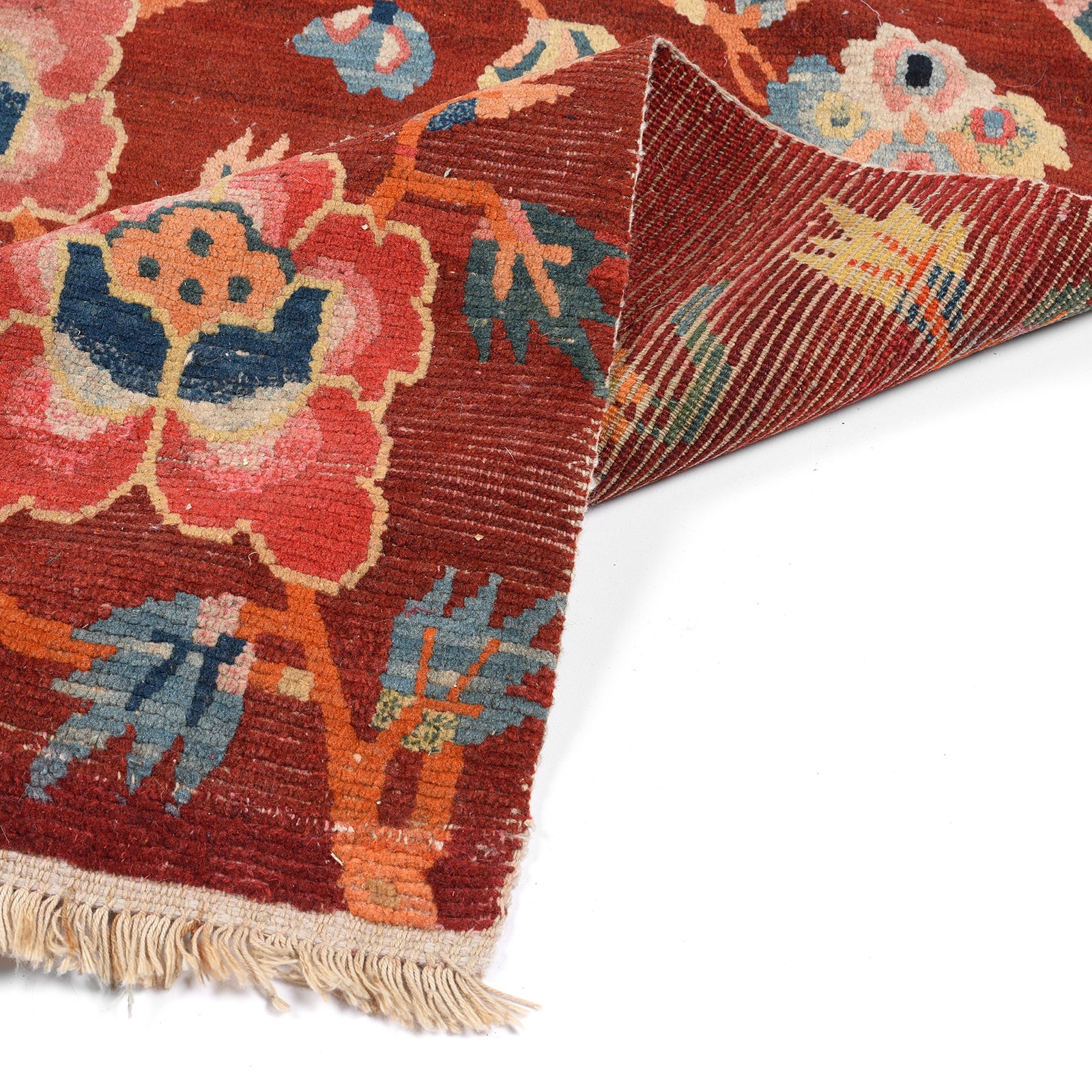 Rust Red Tibetan Saddle Rug - 19th Century - Image 4