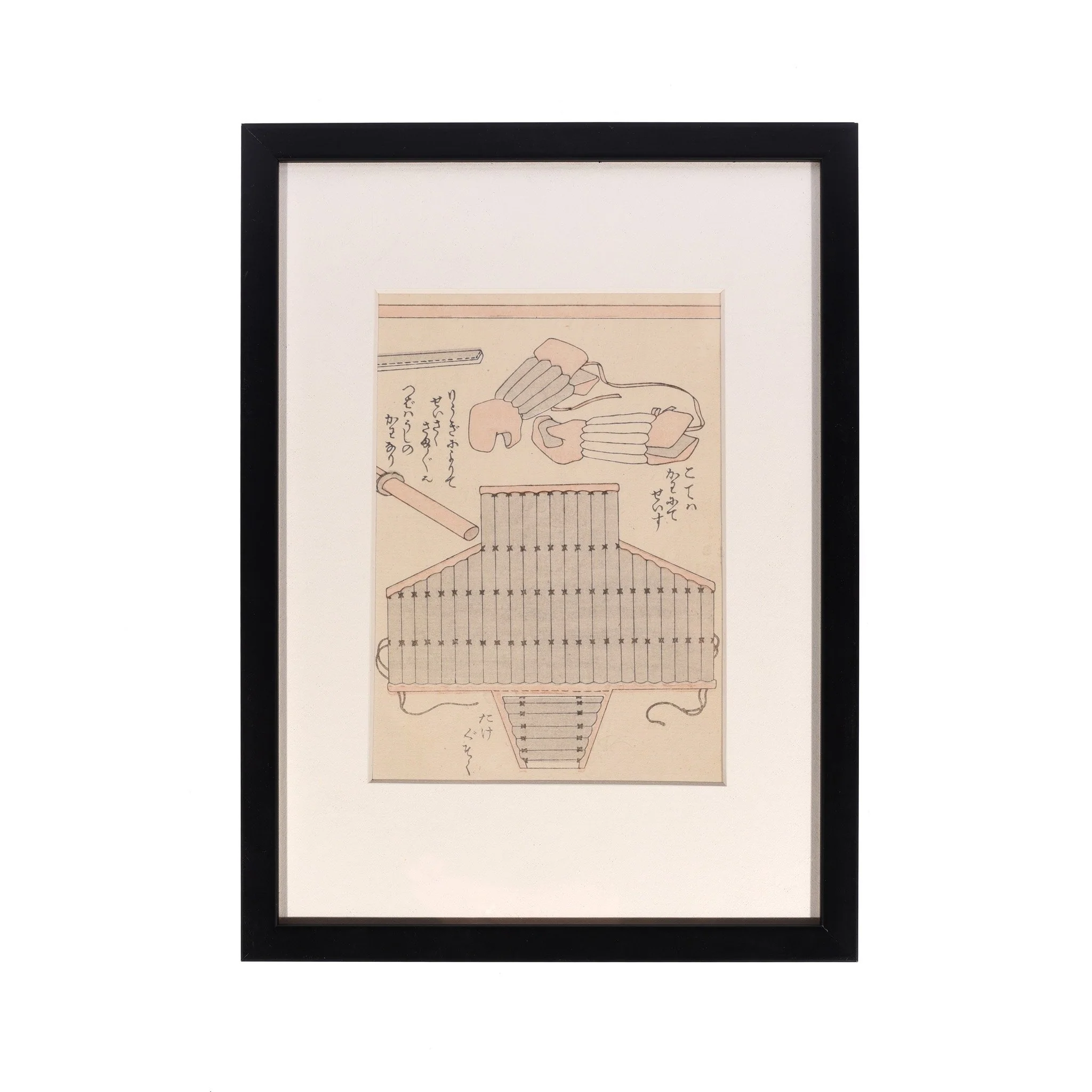 Old Manga Woodblock Print Of Samurai Armour By Hokusai - 19thC