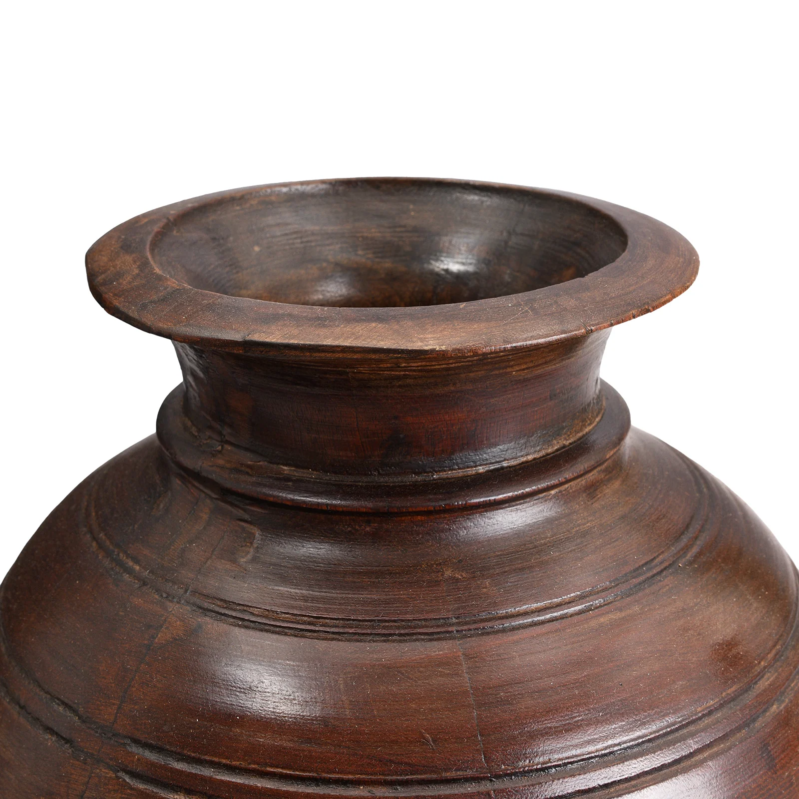 Old Wooden Milk Pot From Himachal Pradesh - 19th Century - Image 4