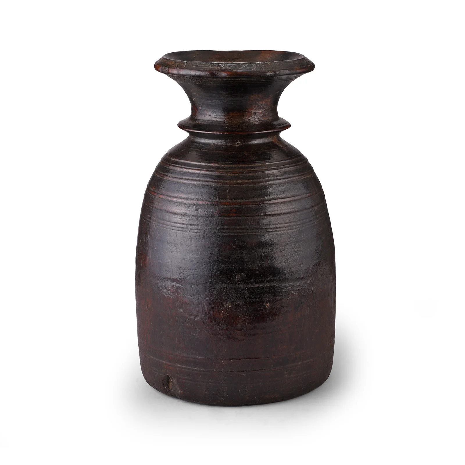 Old Wooden Milk Pot From Himachal Pradesh - Ca 1920