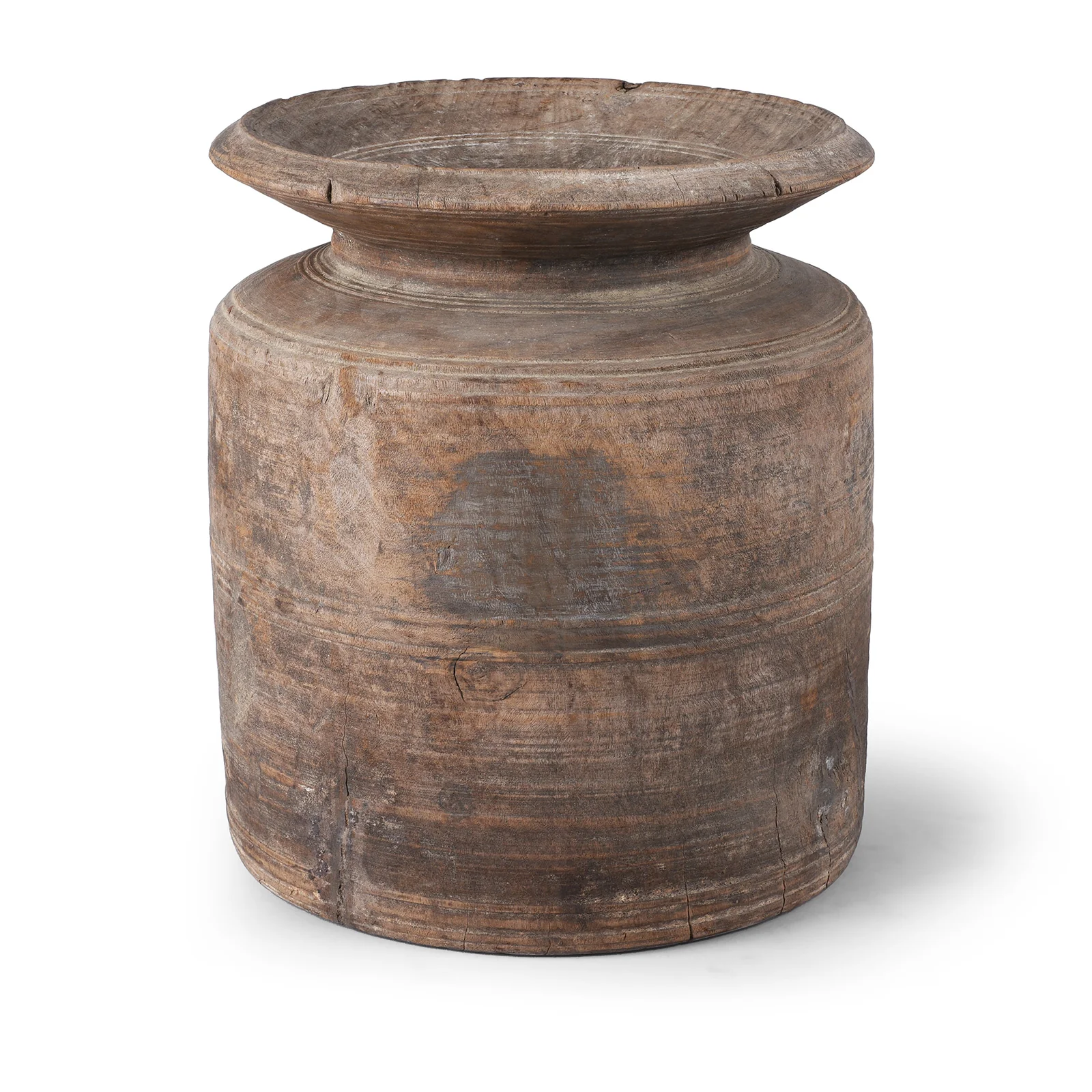 Old Wooden Milk Pot From Himachal Pradesh - Ca 1920 - Image 3