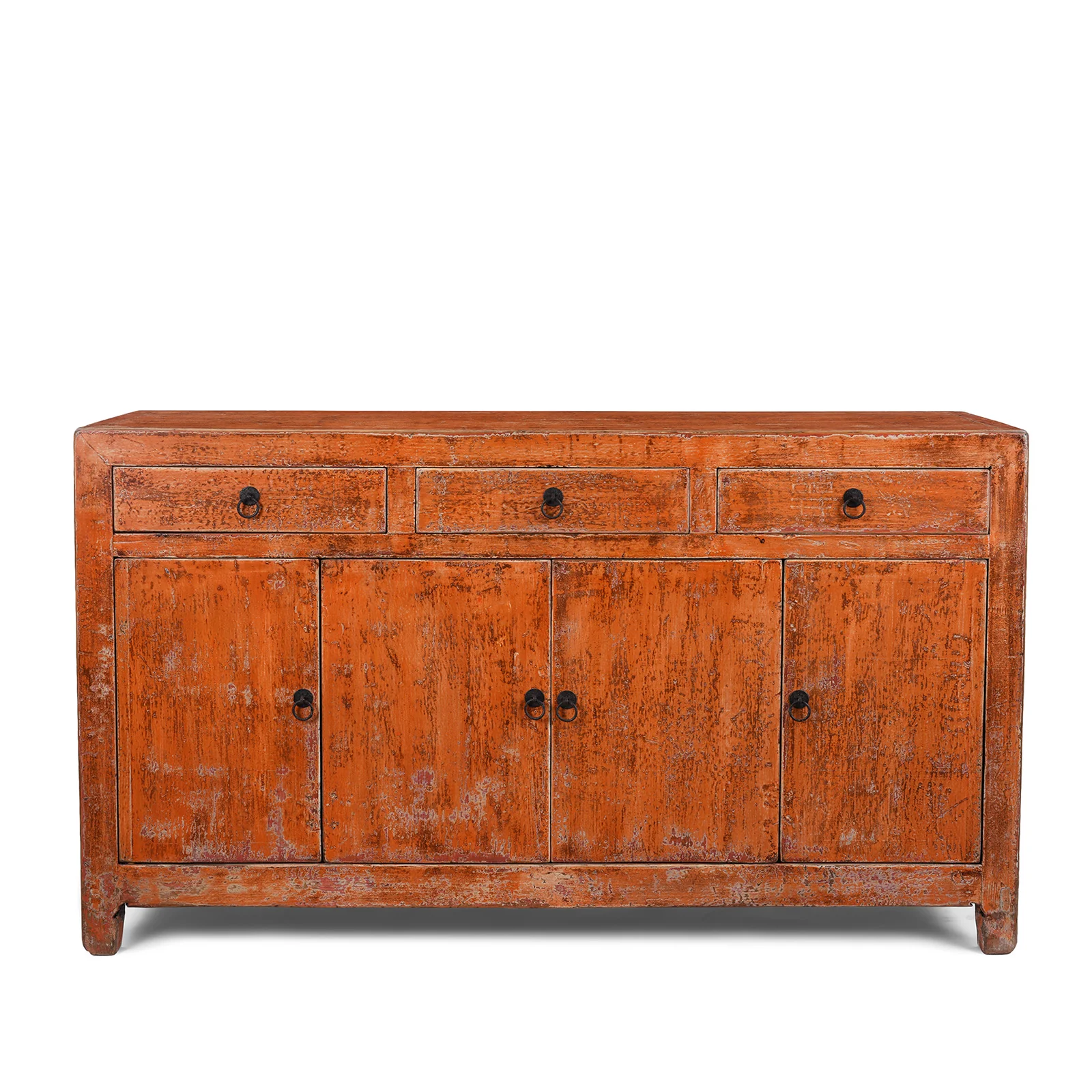 Orange Lacquer Dongbei Sideboard