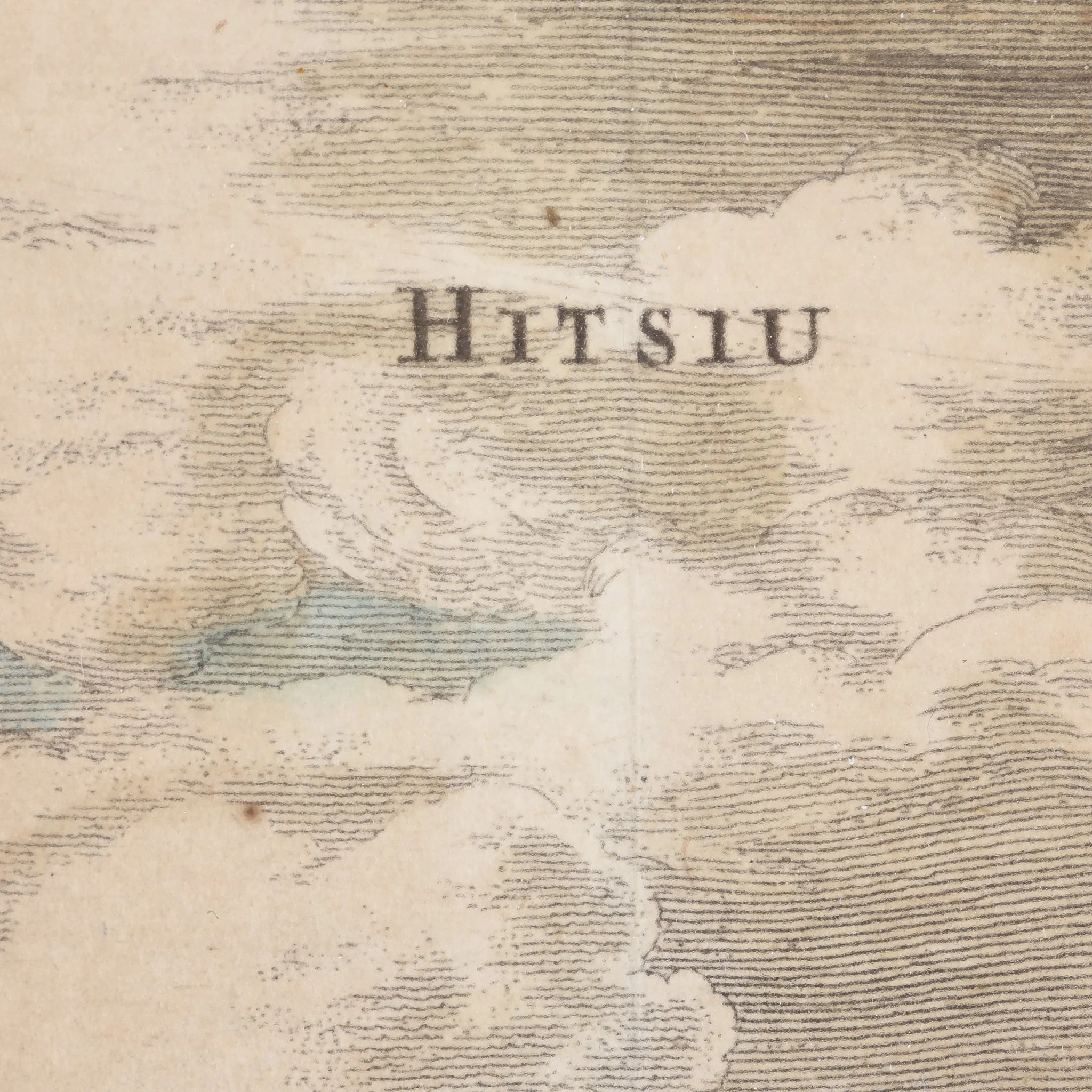 Original Tinted Engraving of Hitsiu City - 17thC - Image 3