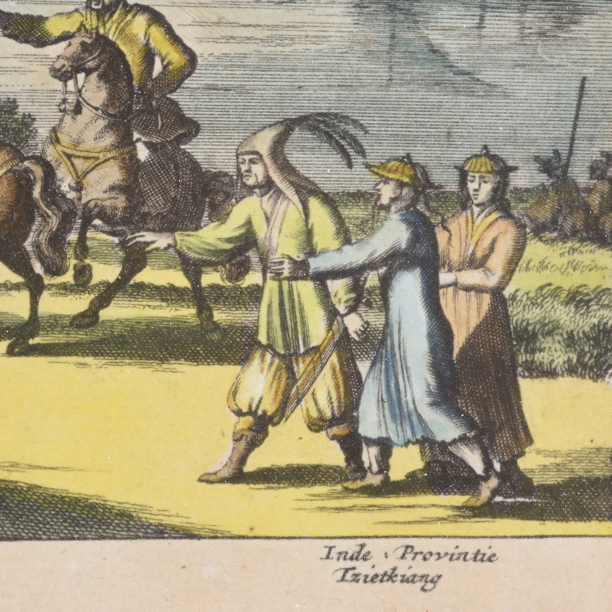 Original Tinted Engraving of Hitsiu City - 17thC - Image 4