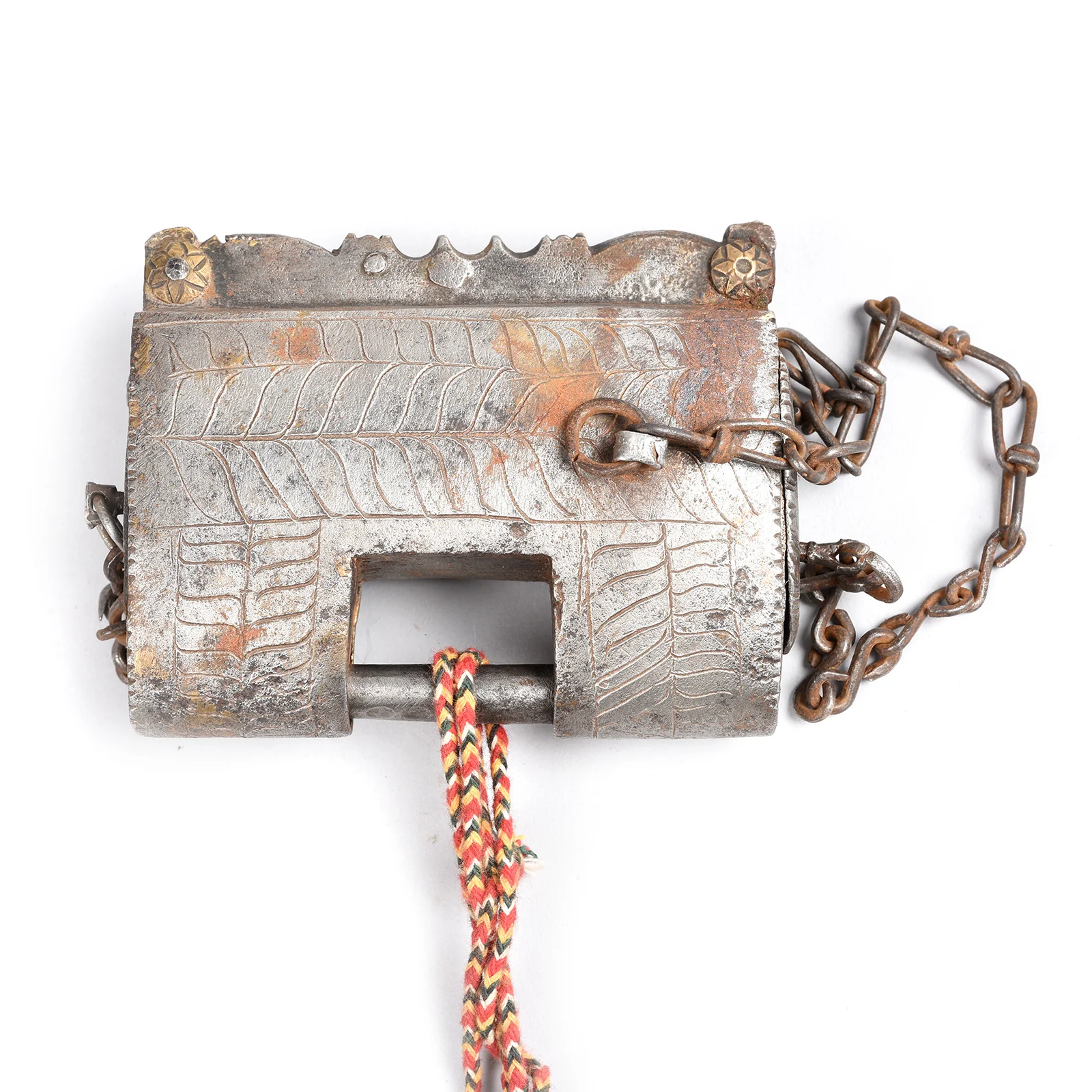 Original Indian Iron Padlock With Key - 18th Century - Image 3