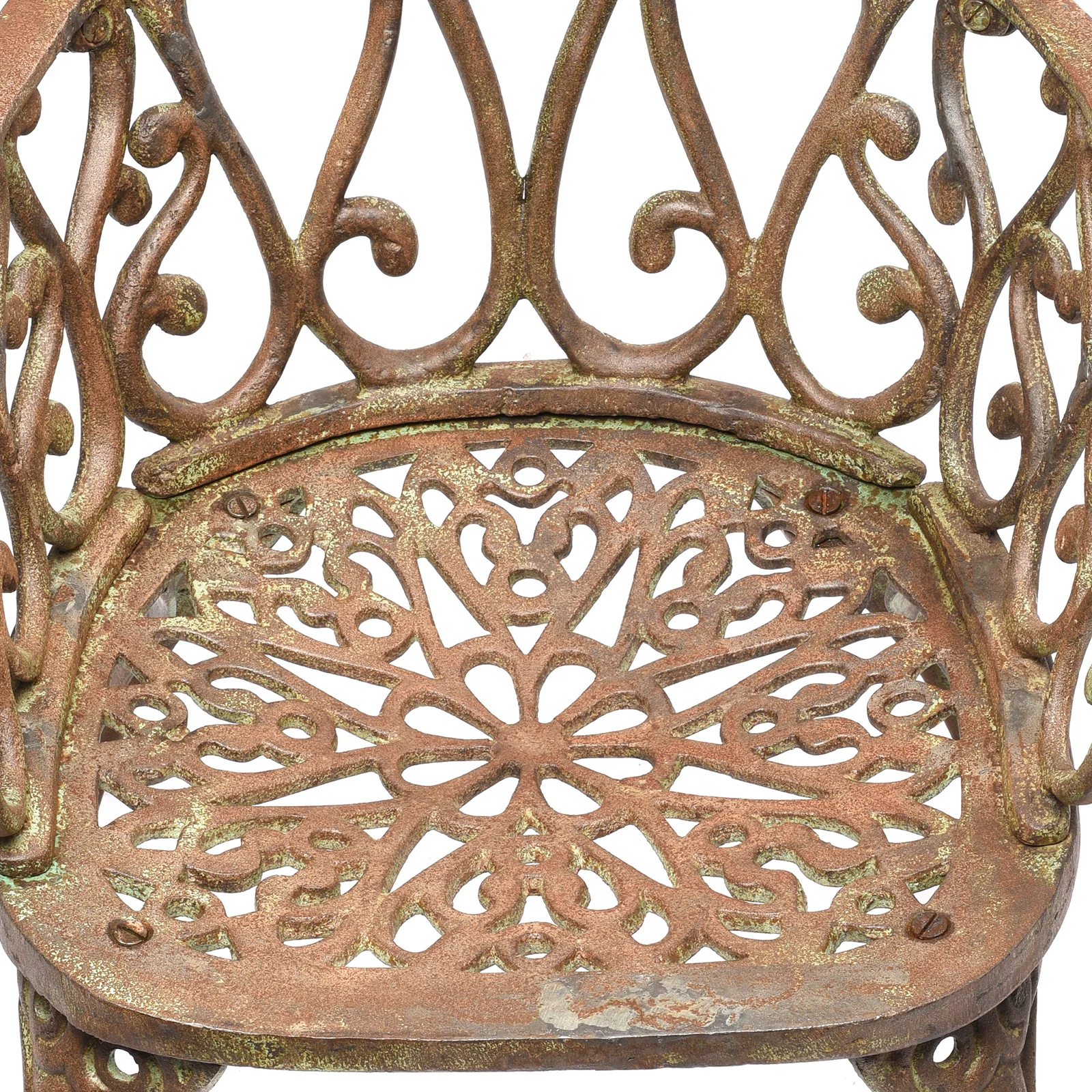 Outdoor Cast Iron Garden Chair - Heart Shape - Image 2