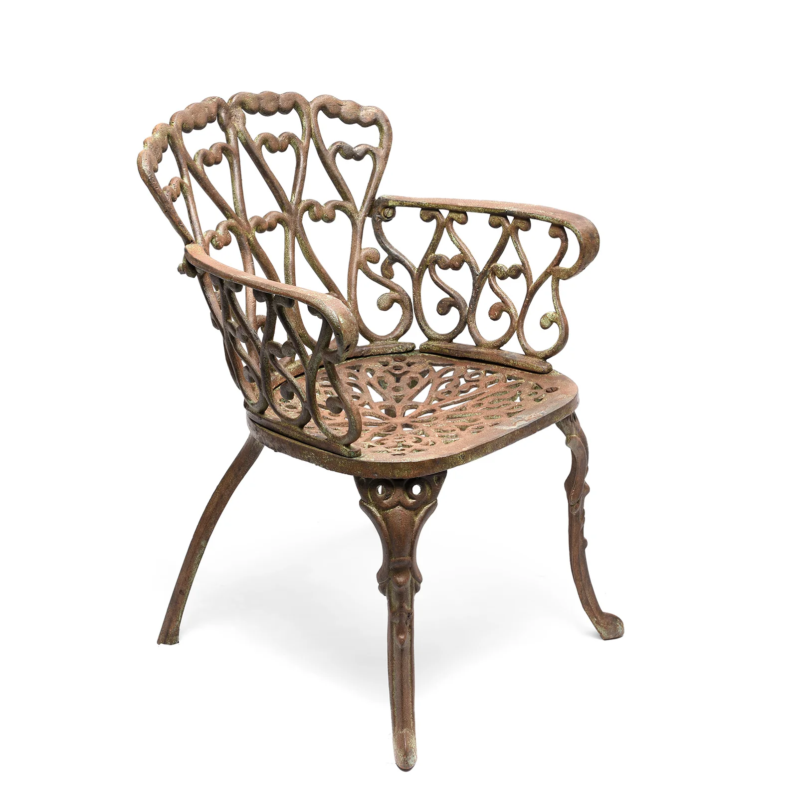 Outdoor Cast Iron Garden Chair - Heart Shape - Image 4