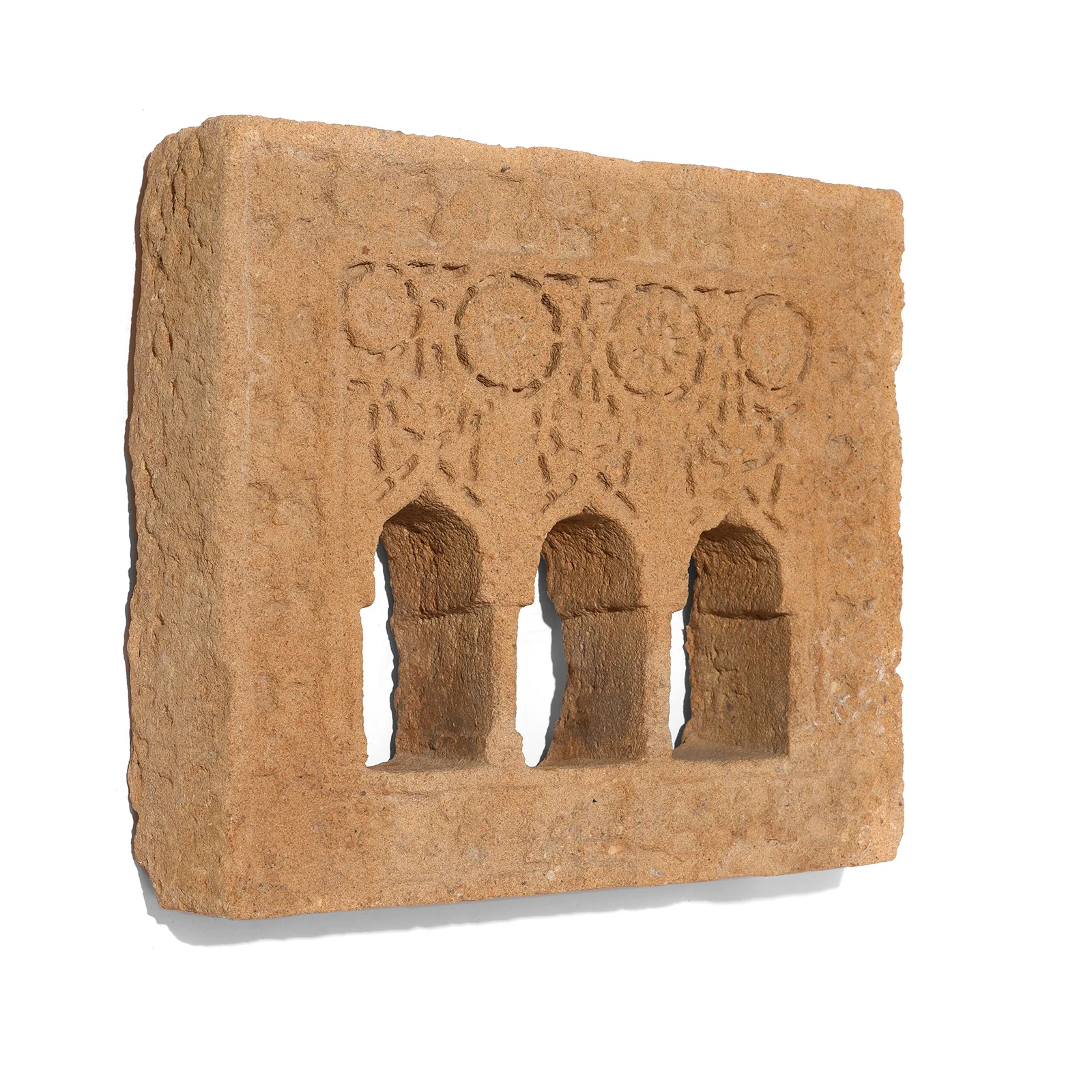 3 Way Stone Lamp Niche From Jaisalmer - 19th Century - Image 2