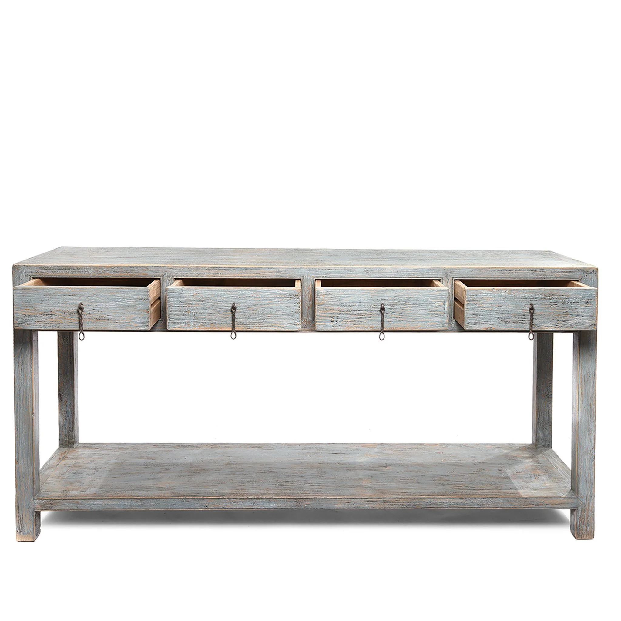 Painted 4 Drawer Console Made From Reclaimed Pine - Image 6