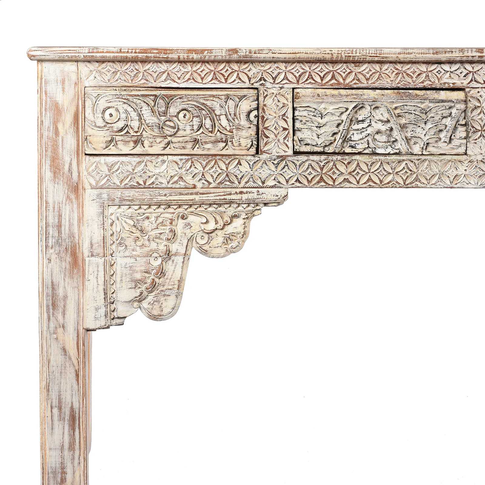 5 Drawer Console Table Made From Reclaimed Teak - Image 3