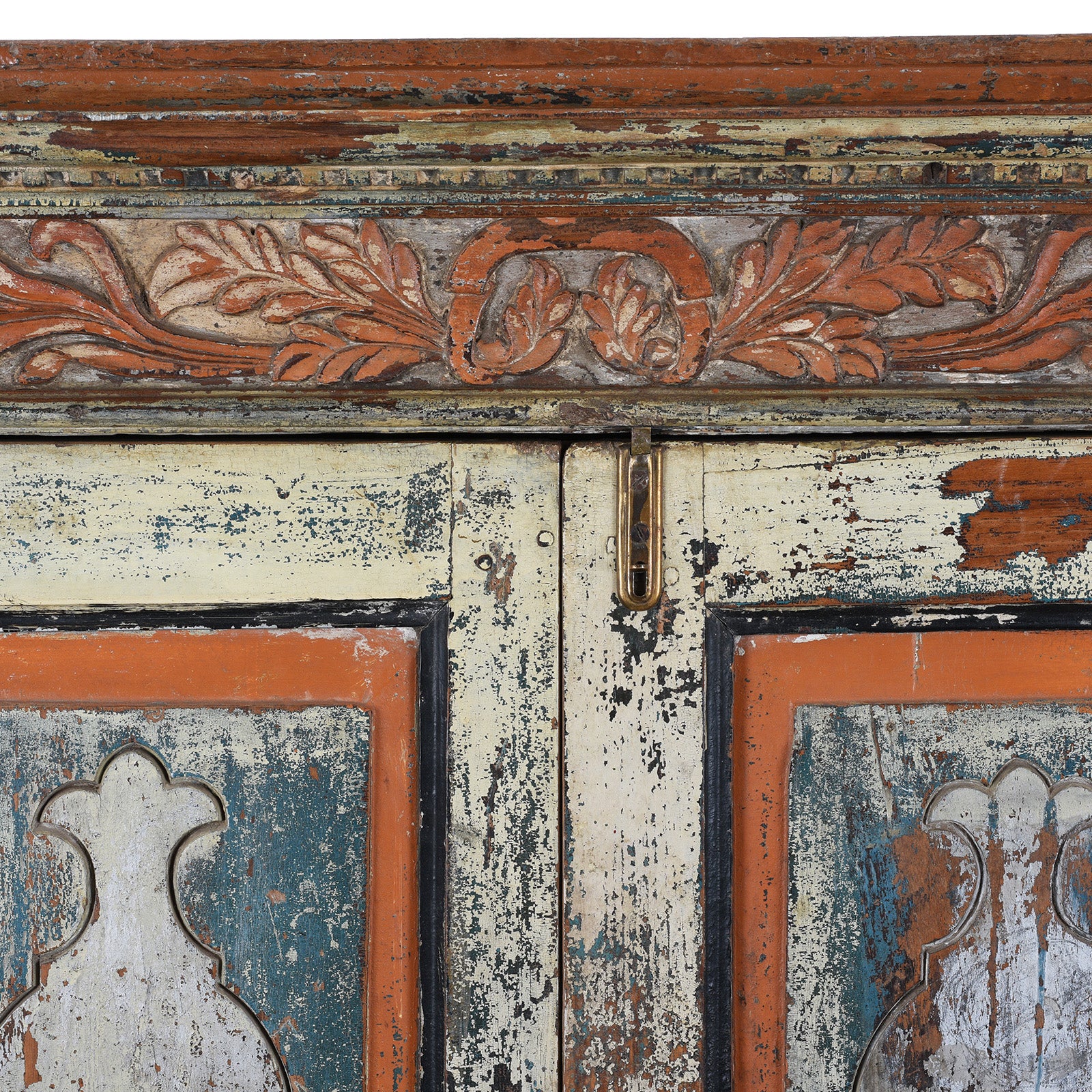 Painted Almirah Cabinet From Gujarat - 19th Century - Image 4