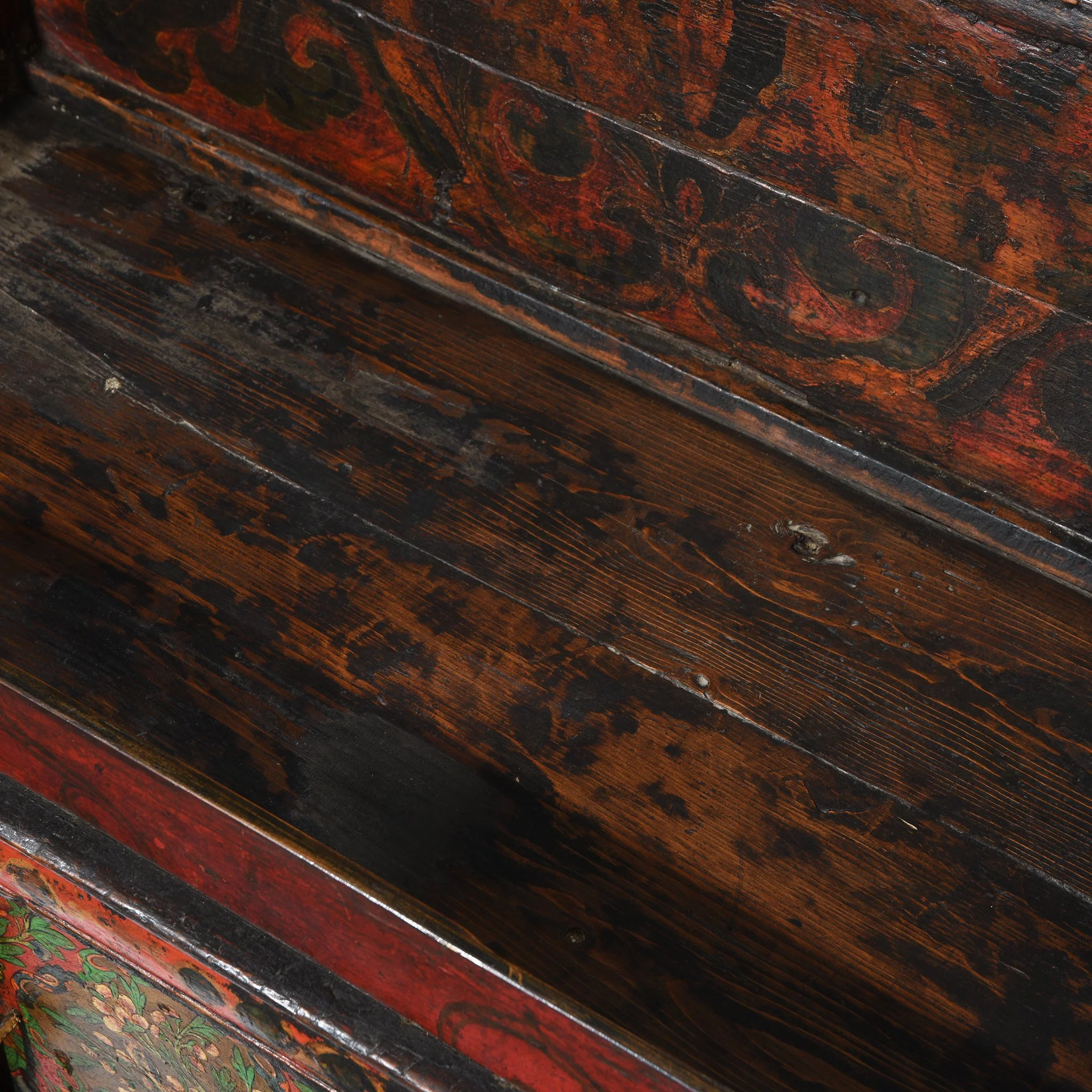 Painted 'Pegam' Altar Cabinet From Tibet - 18thC - Image 12