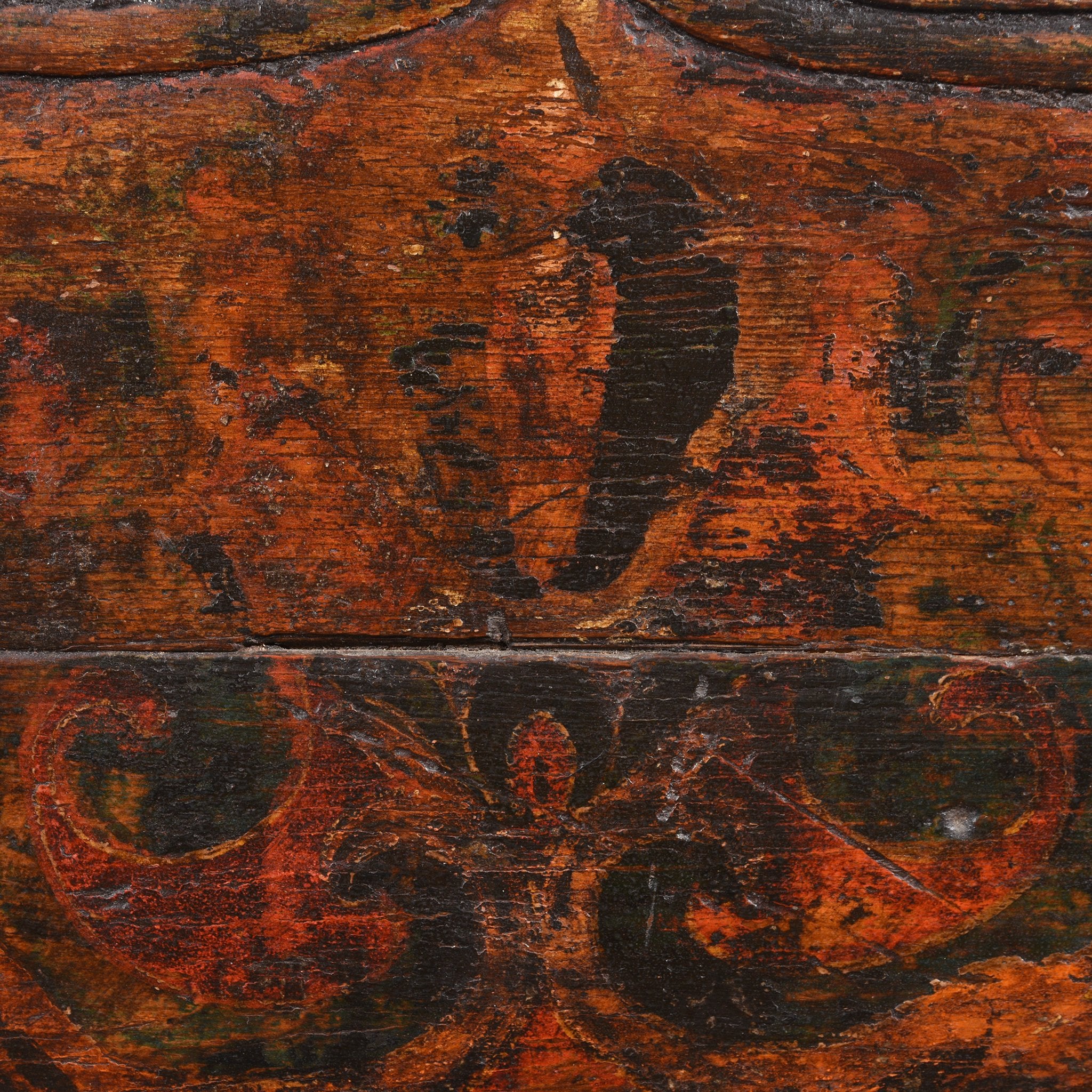 Painted 'Pegam' Altar Cabinet From Tibet - 18thC - Image 4
