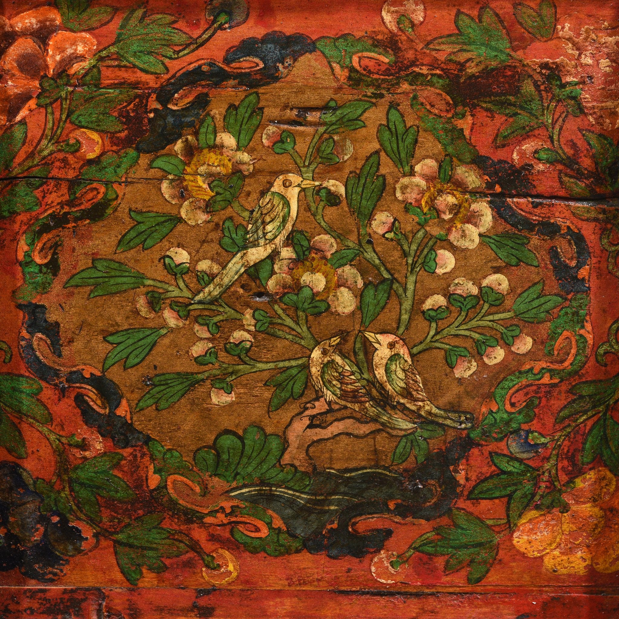 Painted 'Pegam' Altar Cabinet From Tibet - 18thC - Image 5