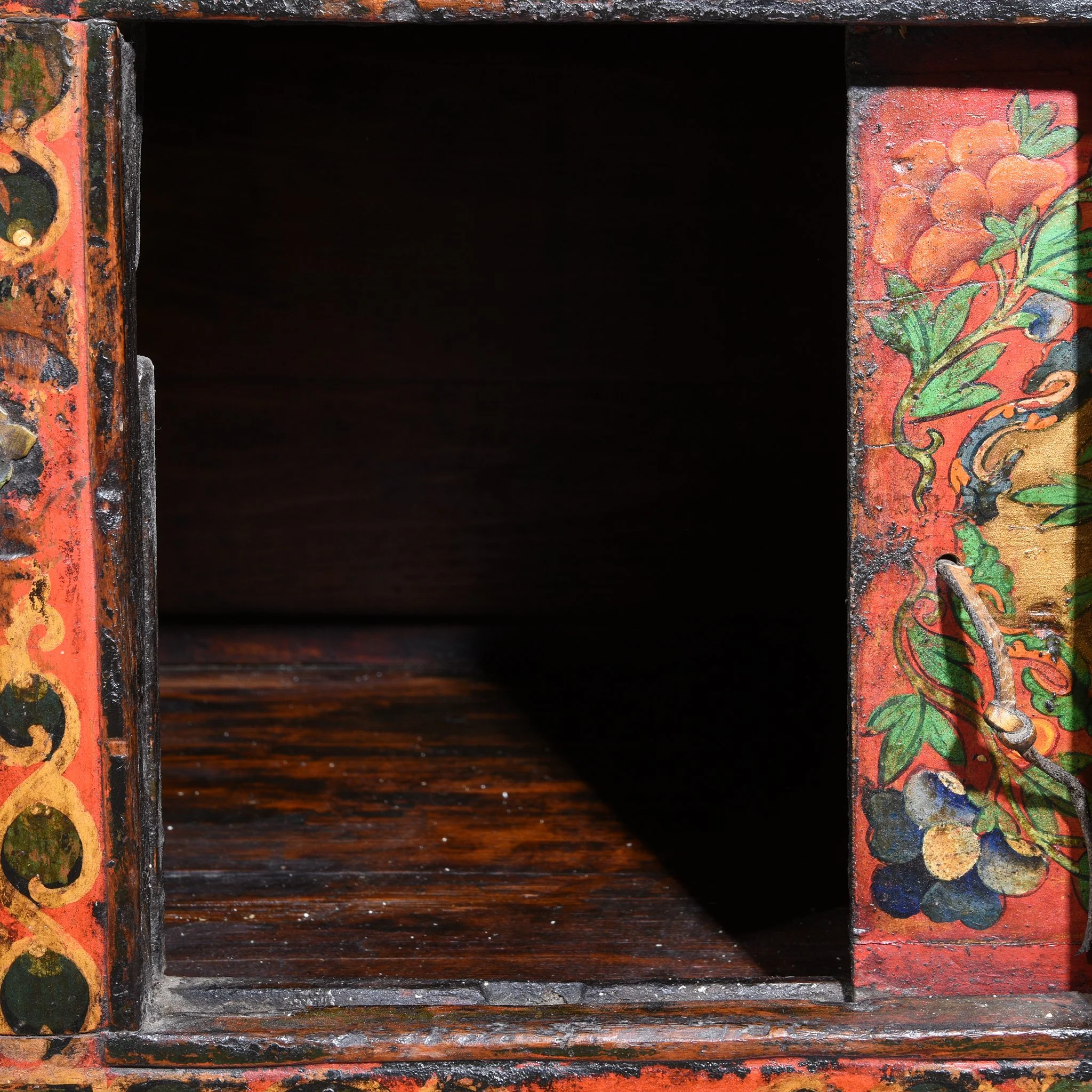 Painted 'Pegam' Altar Cabinet From Tibet - 18thC - Image 7