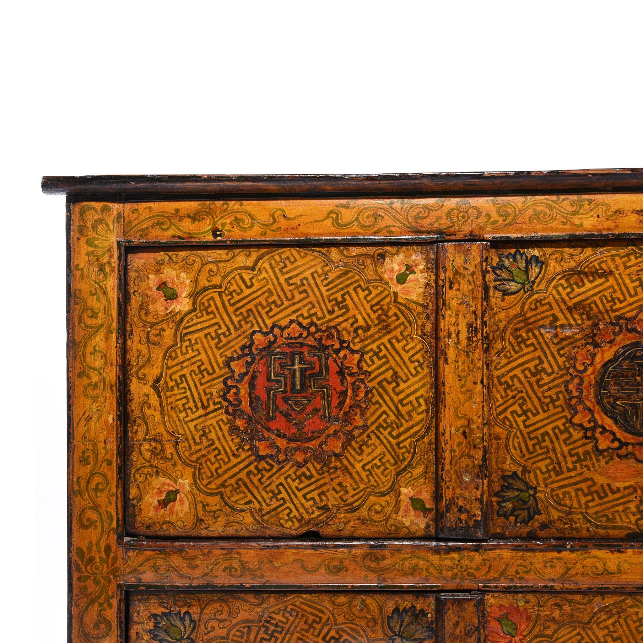 Painted Tibetan Cabinet From Lhasa - 19thC - Image 3