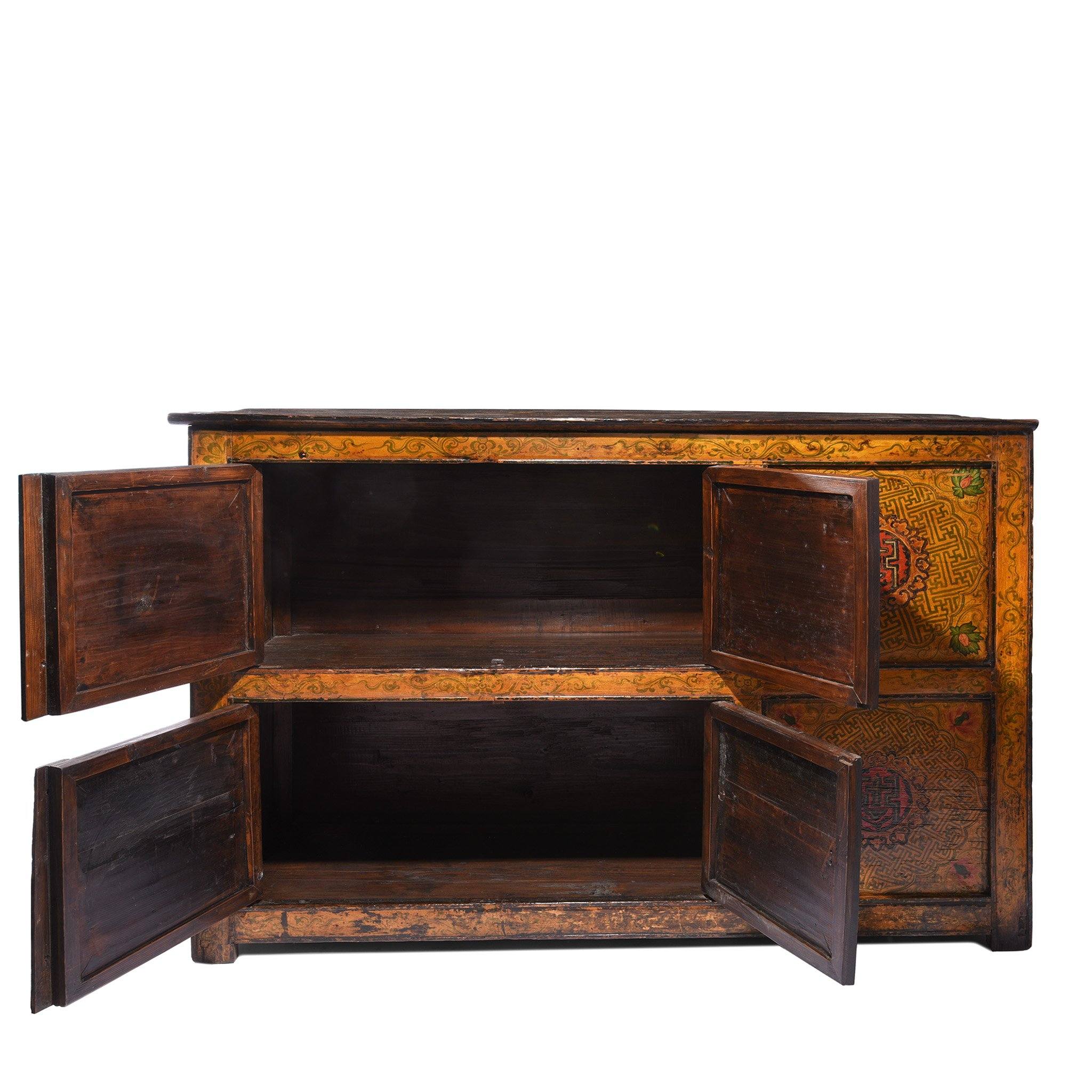 Painted Tibetan Cabinet From Lhasa - 19thC - Image 5