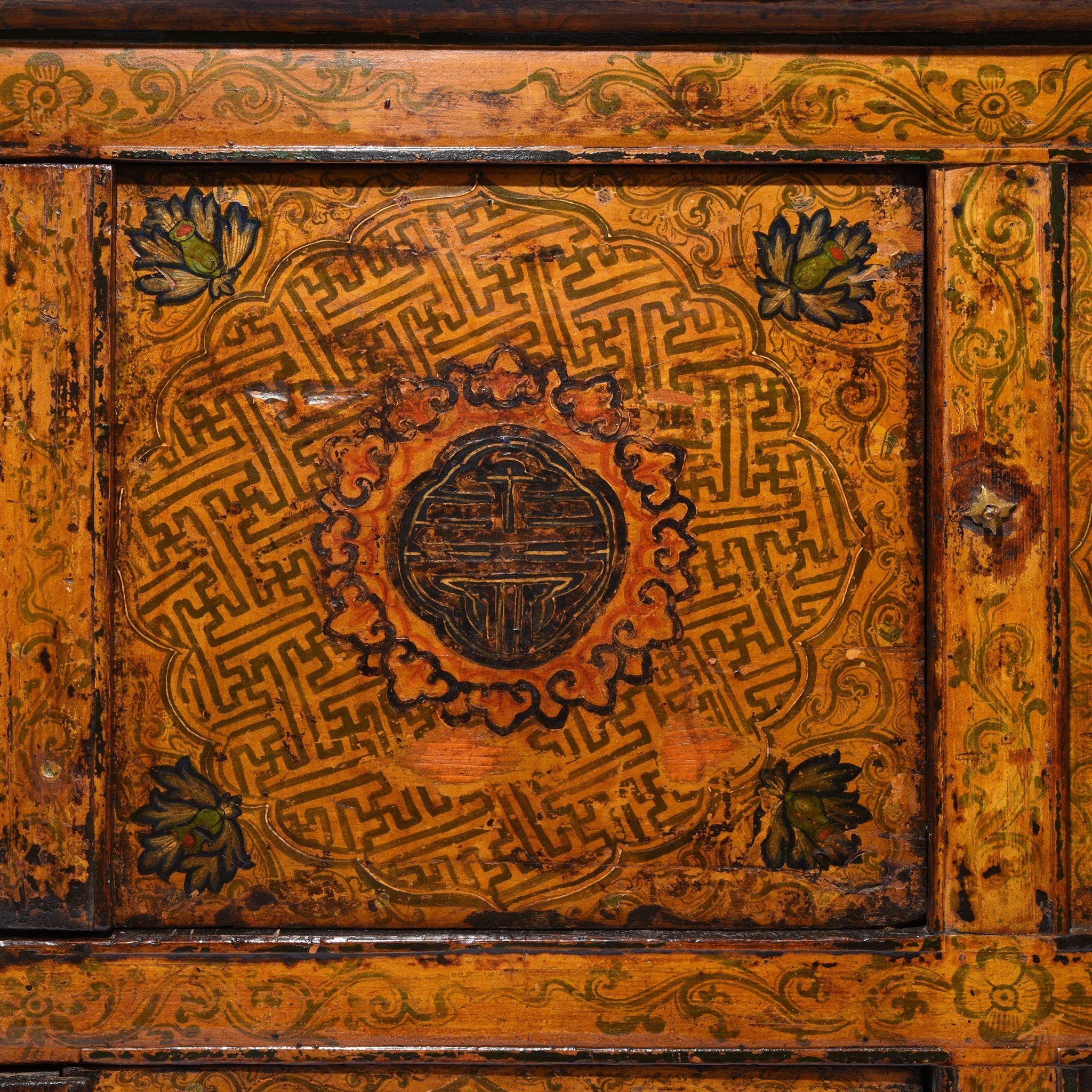 Painted Tibetan Cabinet From Lhasa - 19thC - Image 7
