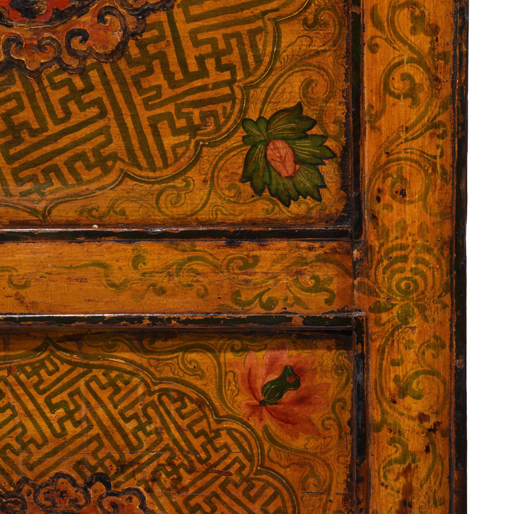 Painted Tibetan Cabinet From Lhasa - 19thC - Image 9