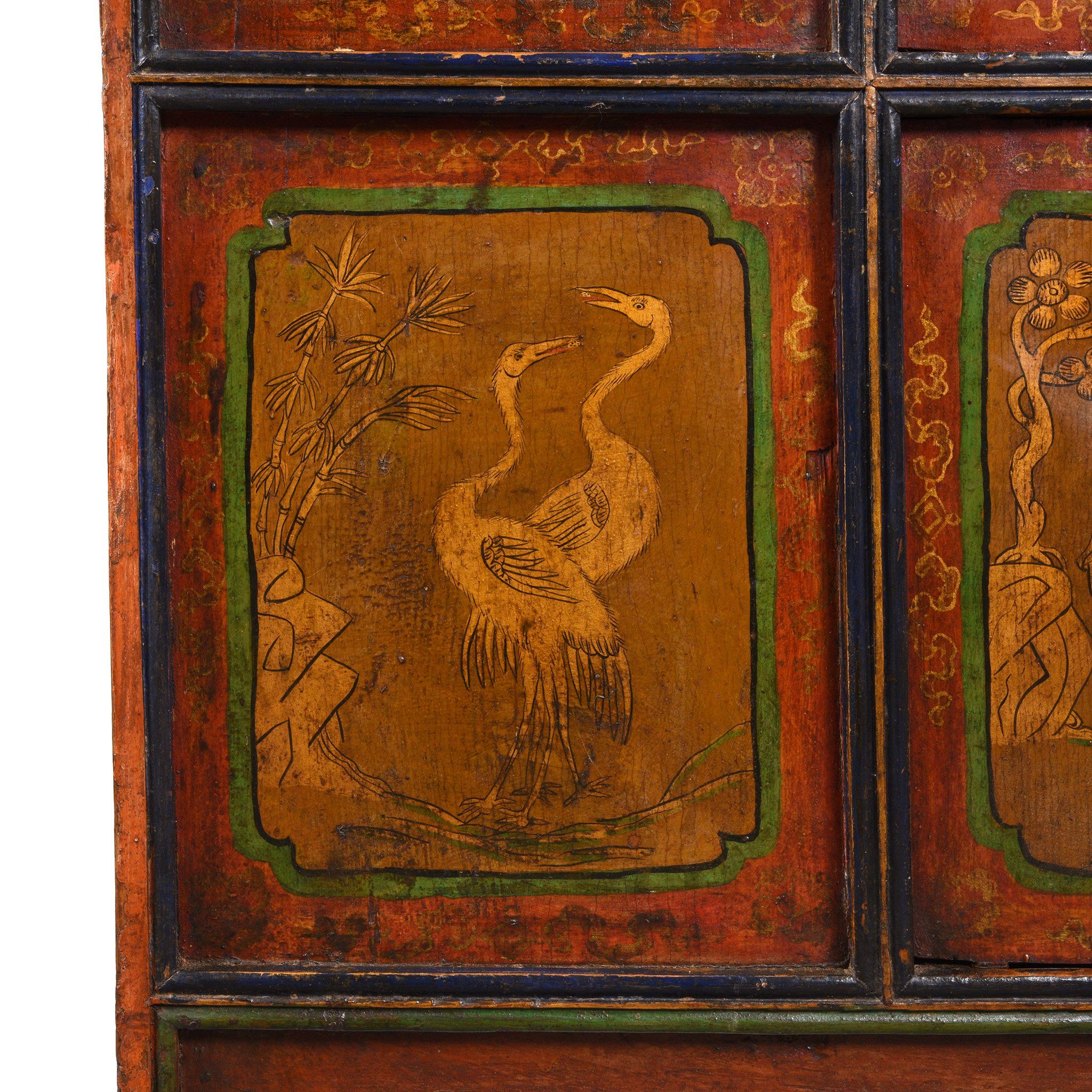 Painted Tibetan Cabinet From Shigatse - 19thC - Image 2
