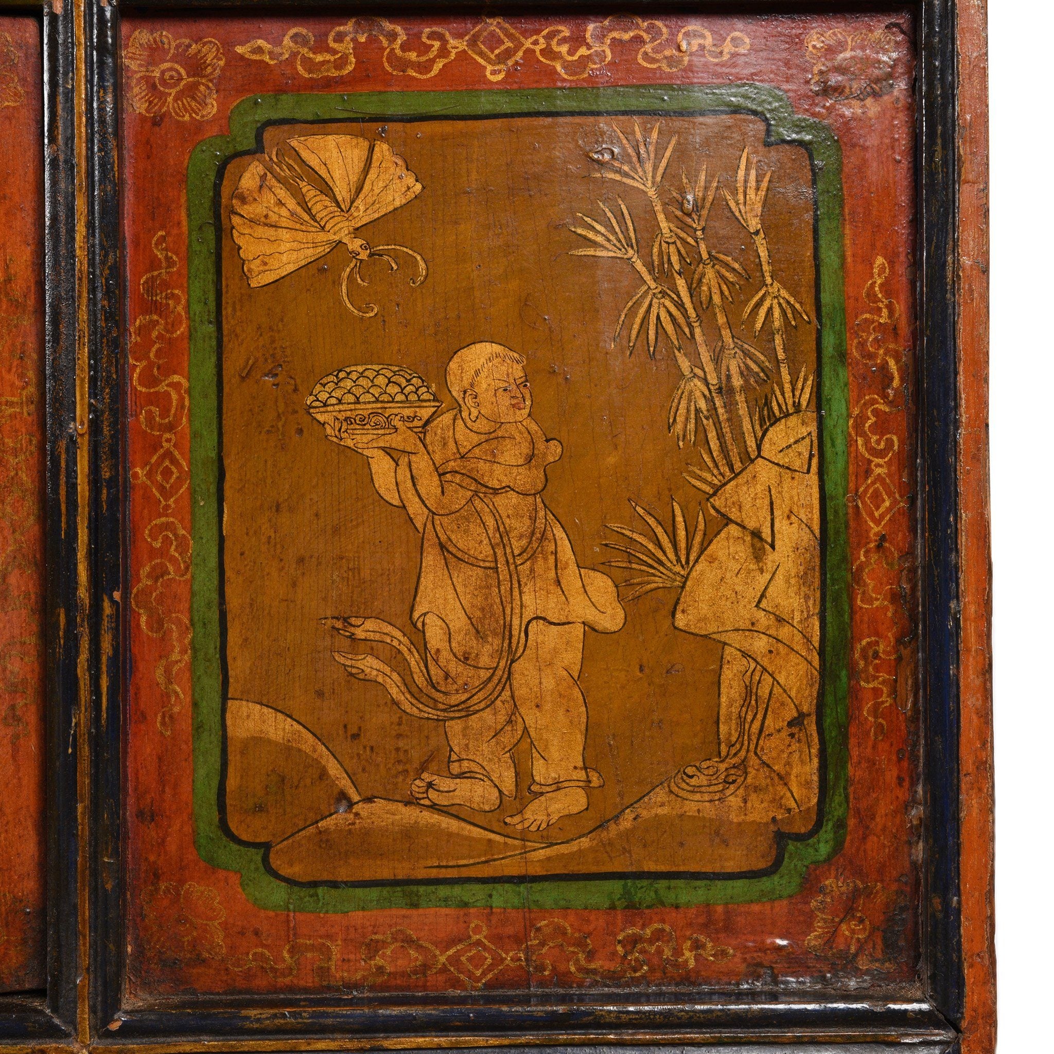 Painted Tibetan Cabinet From Shigatse - 19thC - Image 8