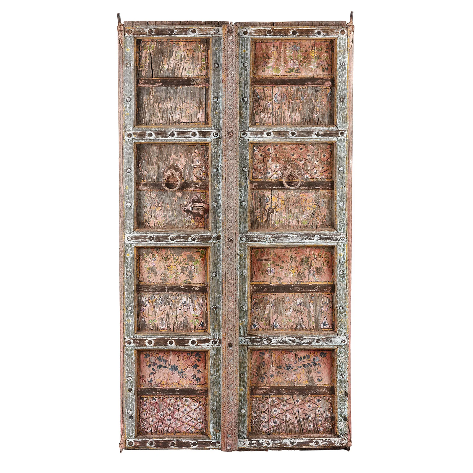 Old Indian Doors From Rajasthan With Later Paint - 19th Century - Image 2
