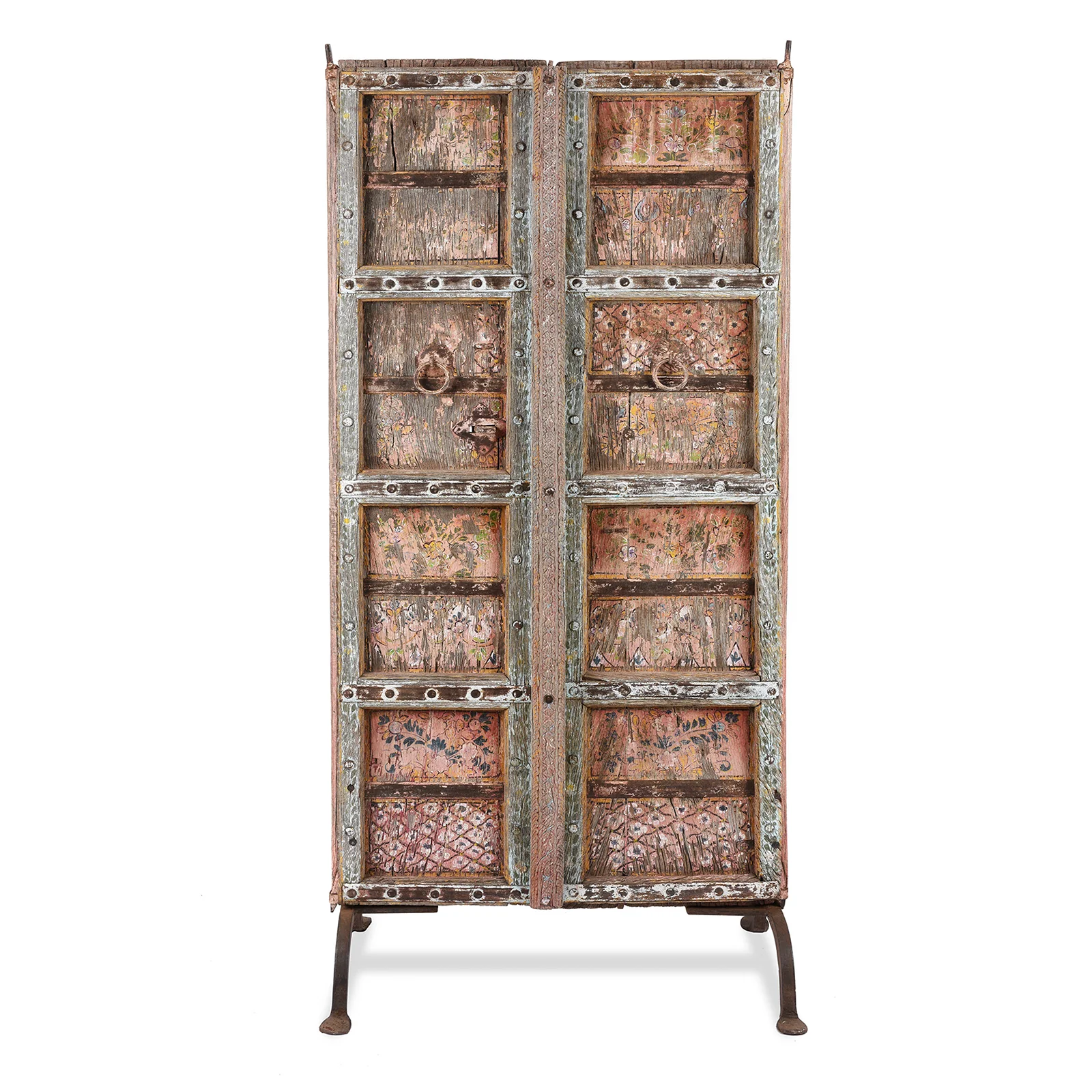 Old Indian Doors From Rajasthan With Later Paint - 19th Century - Image 3