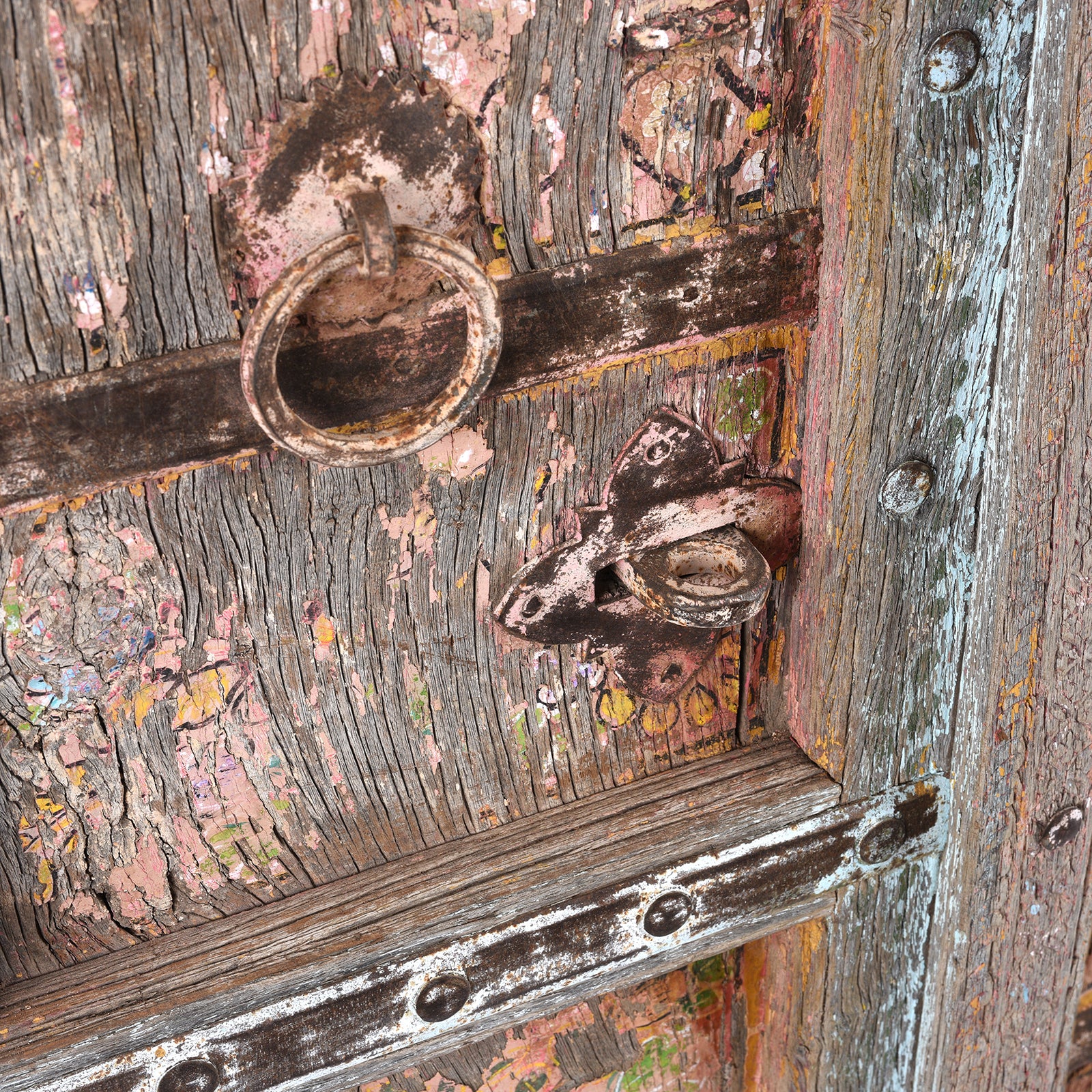 Old Indian Doors From Rajasthan With Later Paint - 19th Century - Image 7