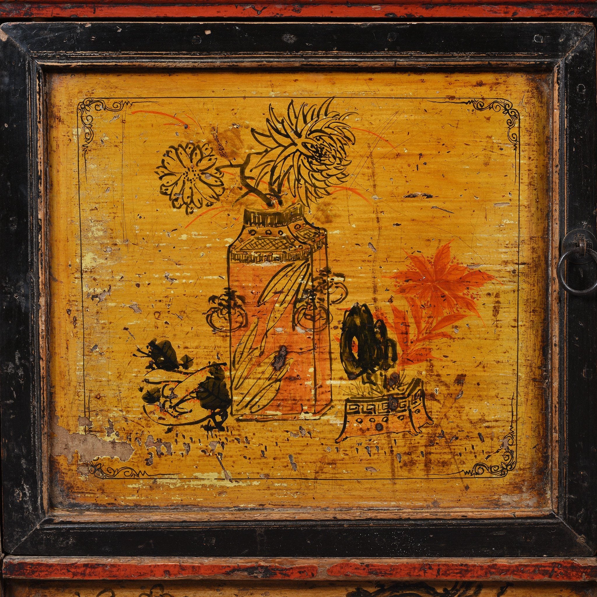 Painted Sideboard From Gansu Province - 19thC - Image 5